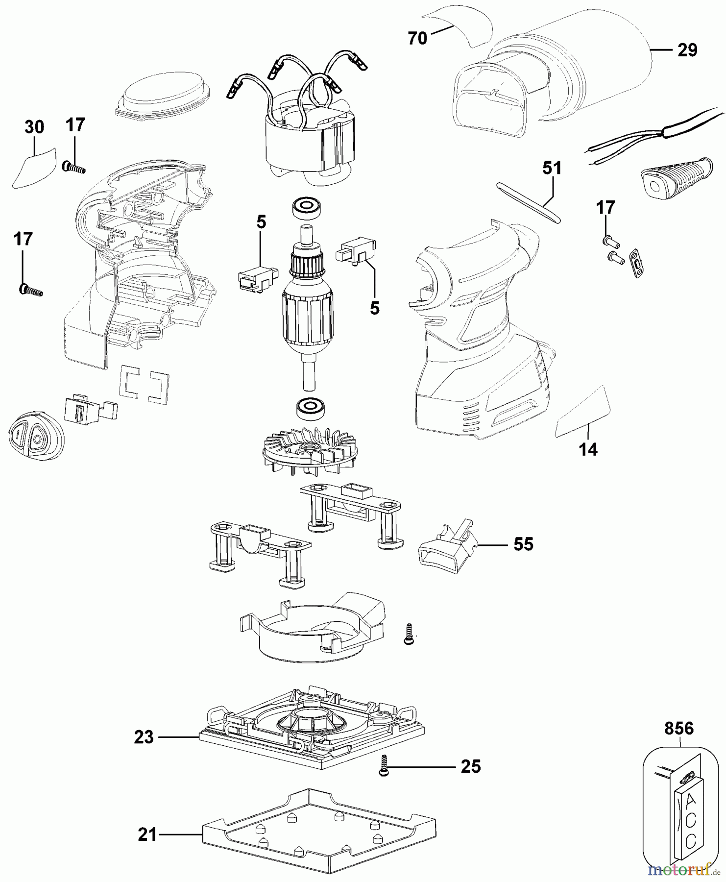  BLACK+DECKER INNENAUSSTATTUNG ABSCHLEIFGERÄT SCHLEIFER QS880G Seite 1