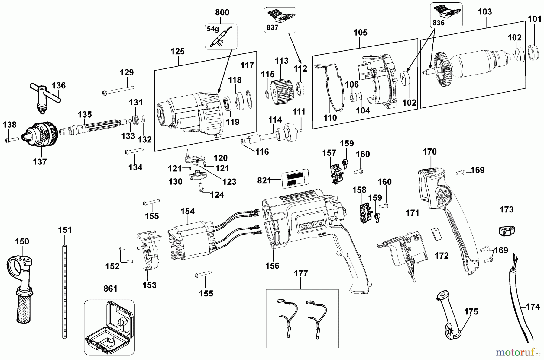 OEM Black und Decker Divers BOHRER DW520 Seite 1