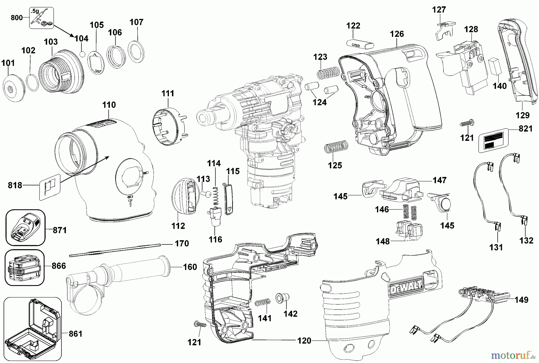 DEWALT Bohrhämmer Bohrhämmer SDS-PLUS 23742 DC222KA Seite 2