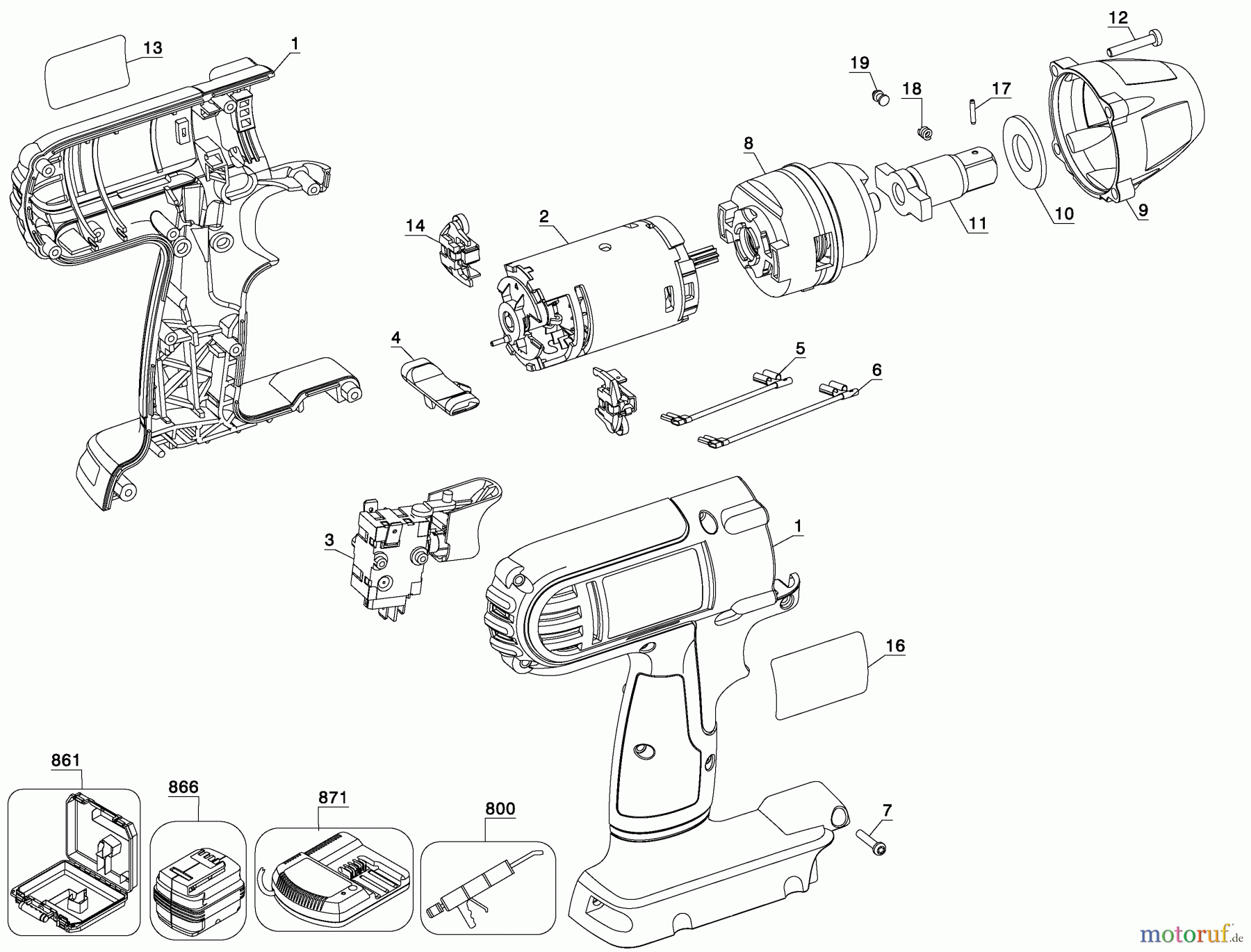 DEWALT Divers 28V Li-lon Impact Wrench DC810K Seite 1