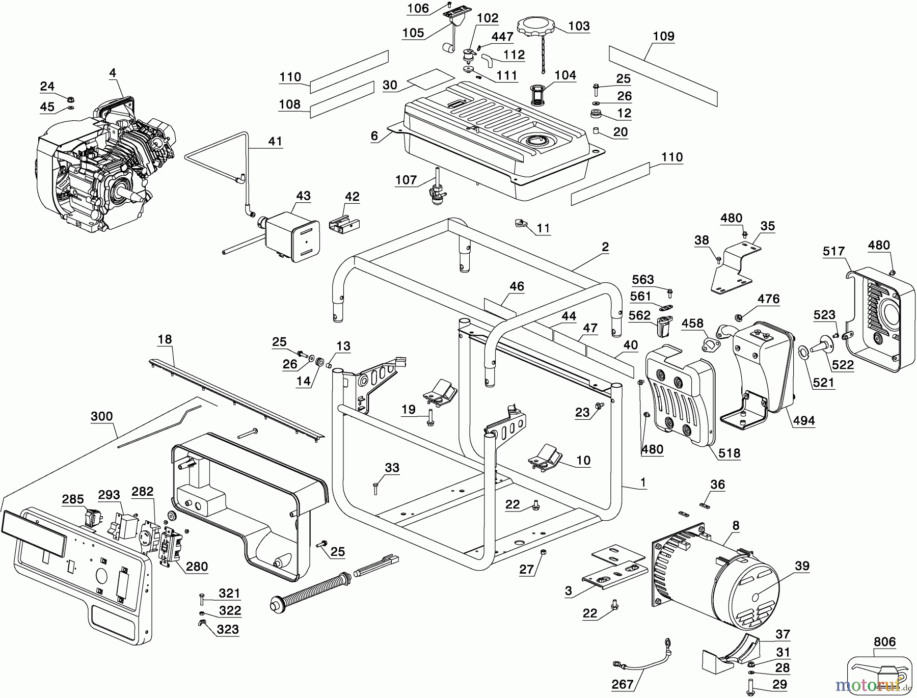 DEWALT Benzin Produkte Generatoren 3000 W Generator Carb DG3000C Seite 1