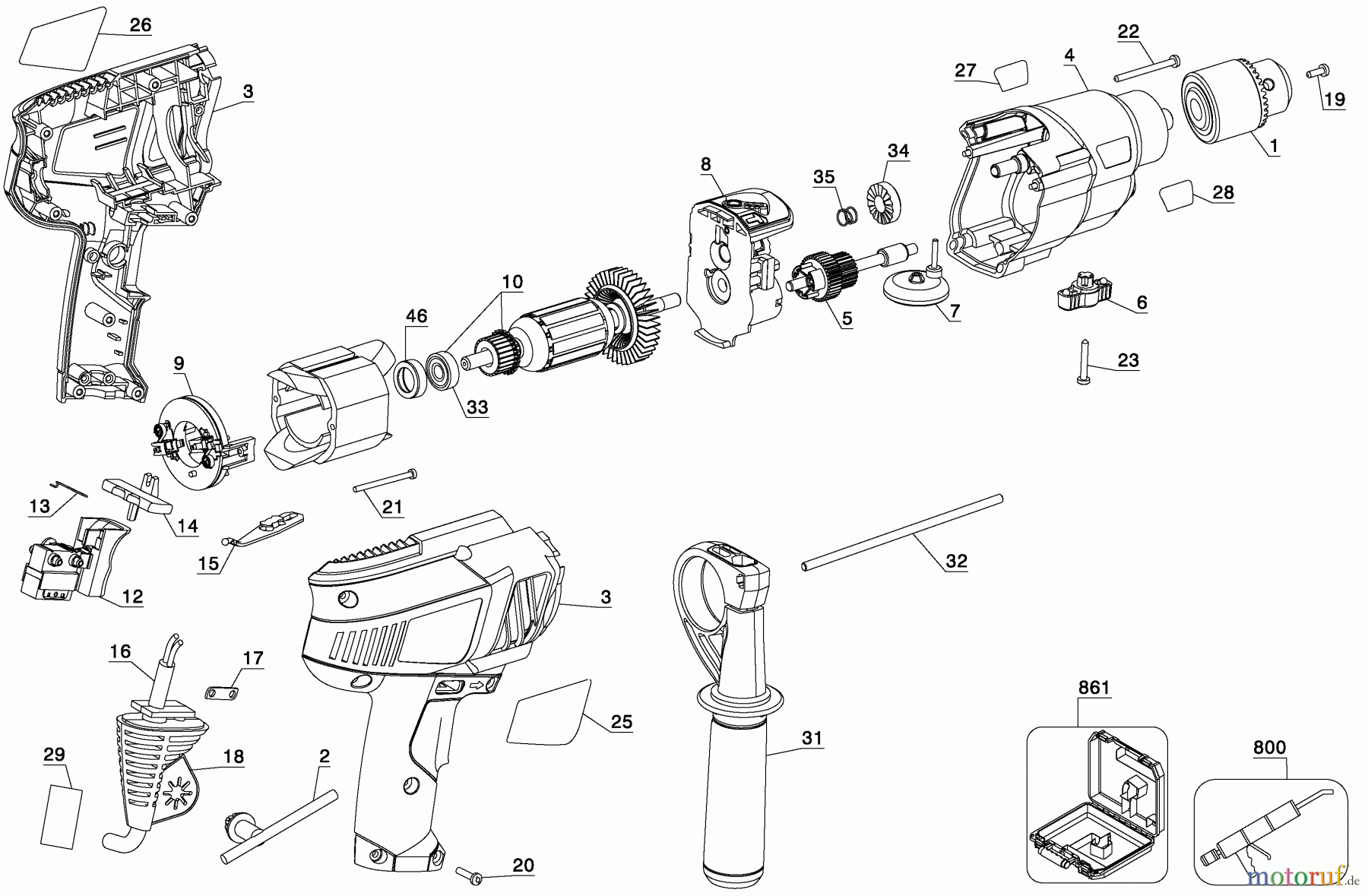 BLACK+DECKER Divers BOHRHAMMER SP650K Seite 1