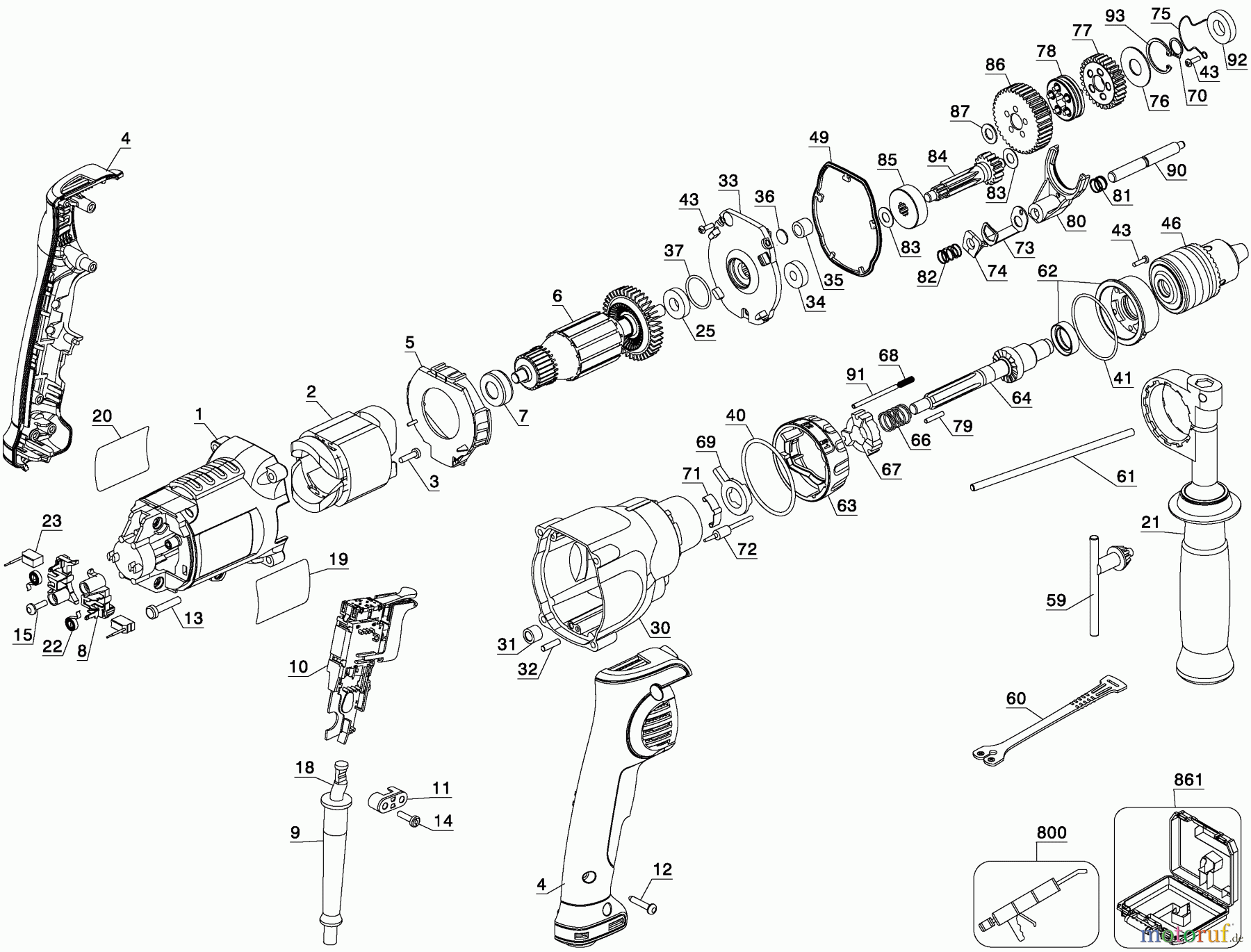  DEWALT Divers 1/2 HAMMER DRILL DWD520 Seite 1