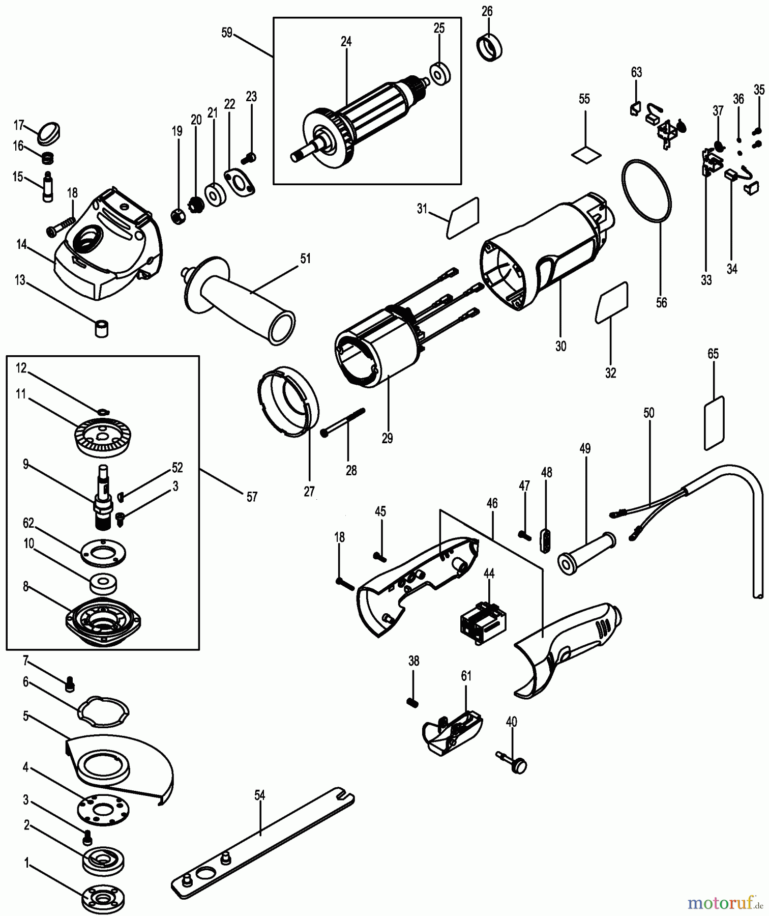 PORTER CABLE CORDED SANDERS/GRINDERS WINKELSCHLEIFER PC750AG Seite 1