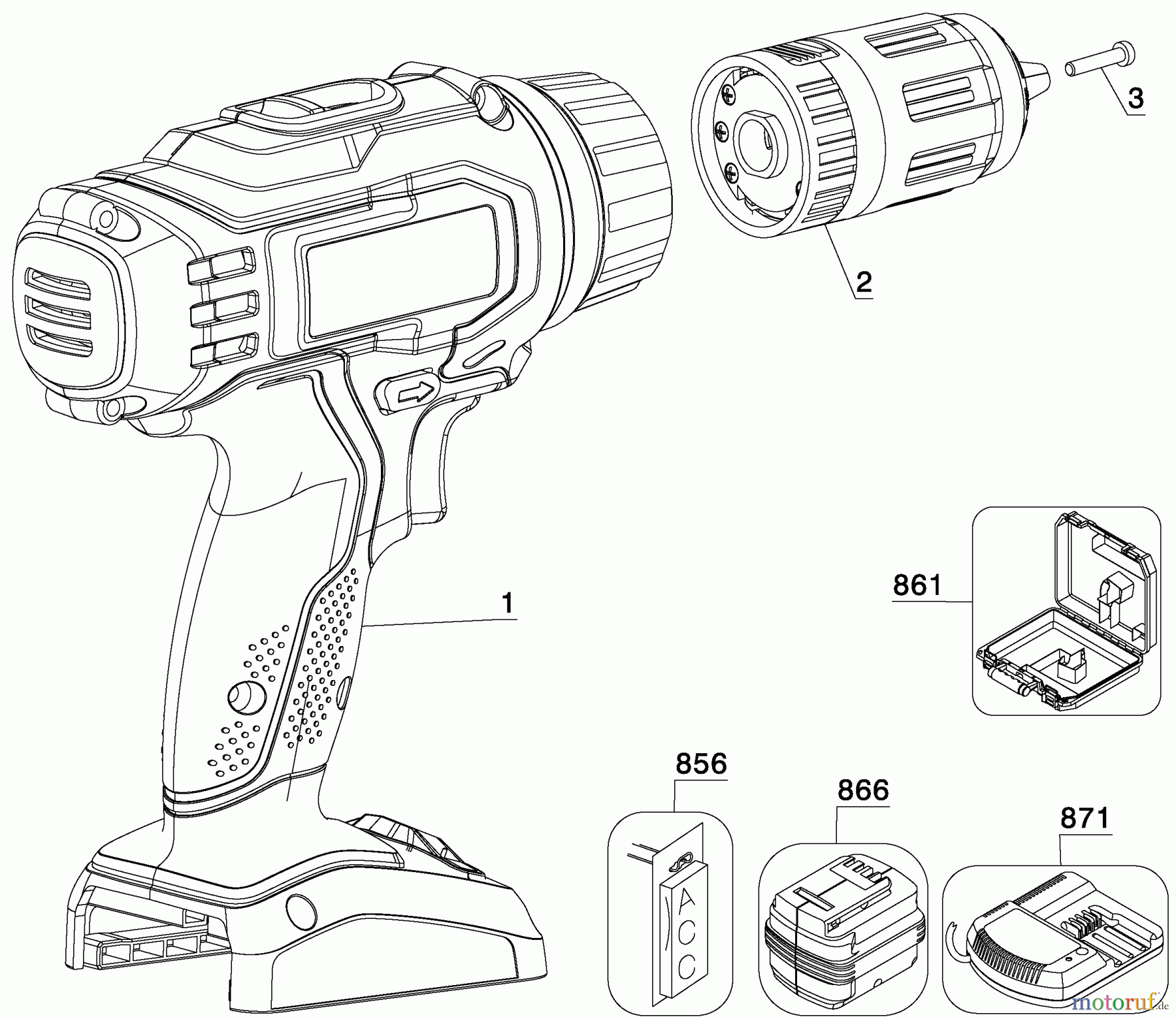 PORTER CABLE Divers PC 18V HAMMER DRILL KIT PC180HDK-2 Seite 1