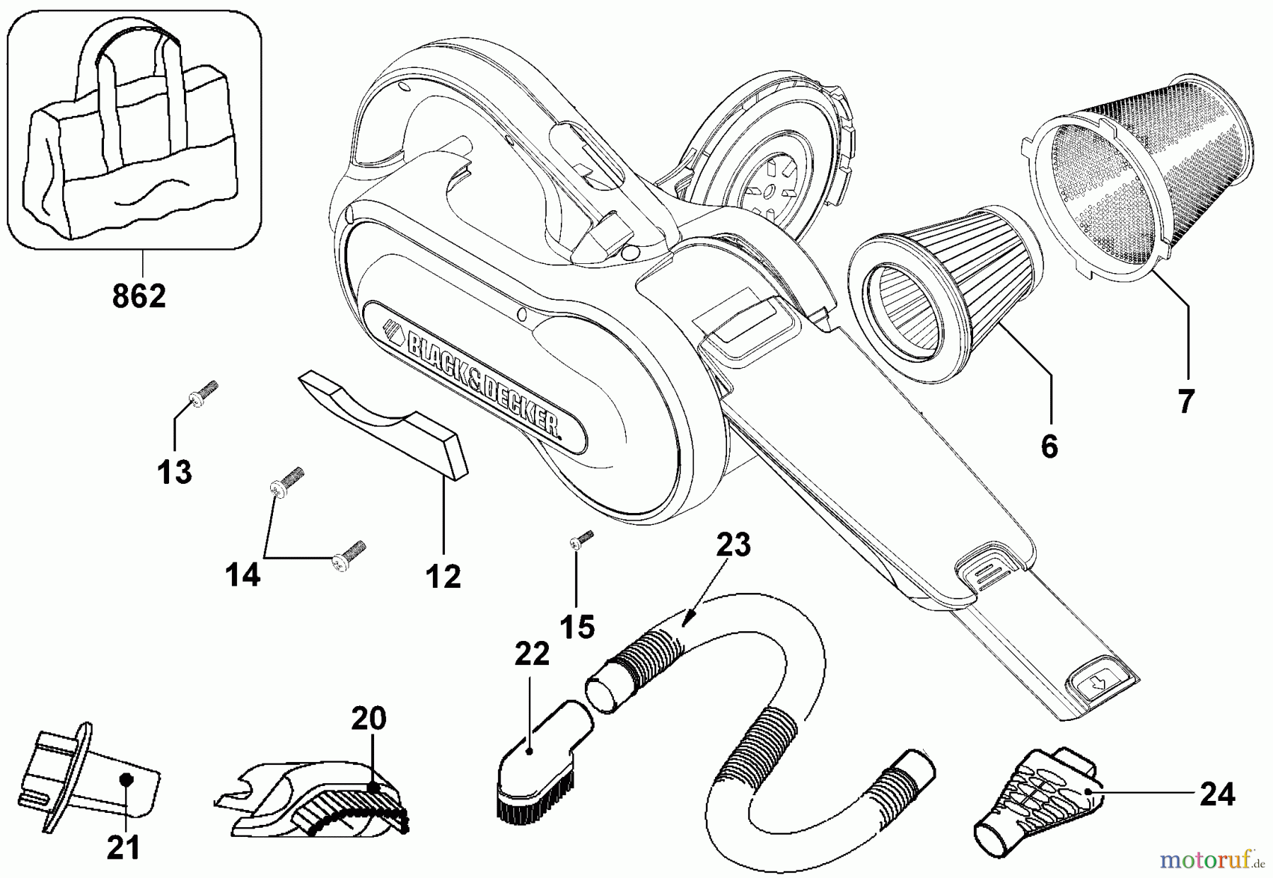 BLACK+DECKER Divers 12V AUTO VACUUM PAV1200B Seite 1