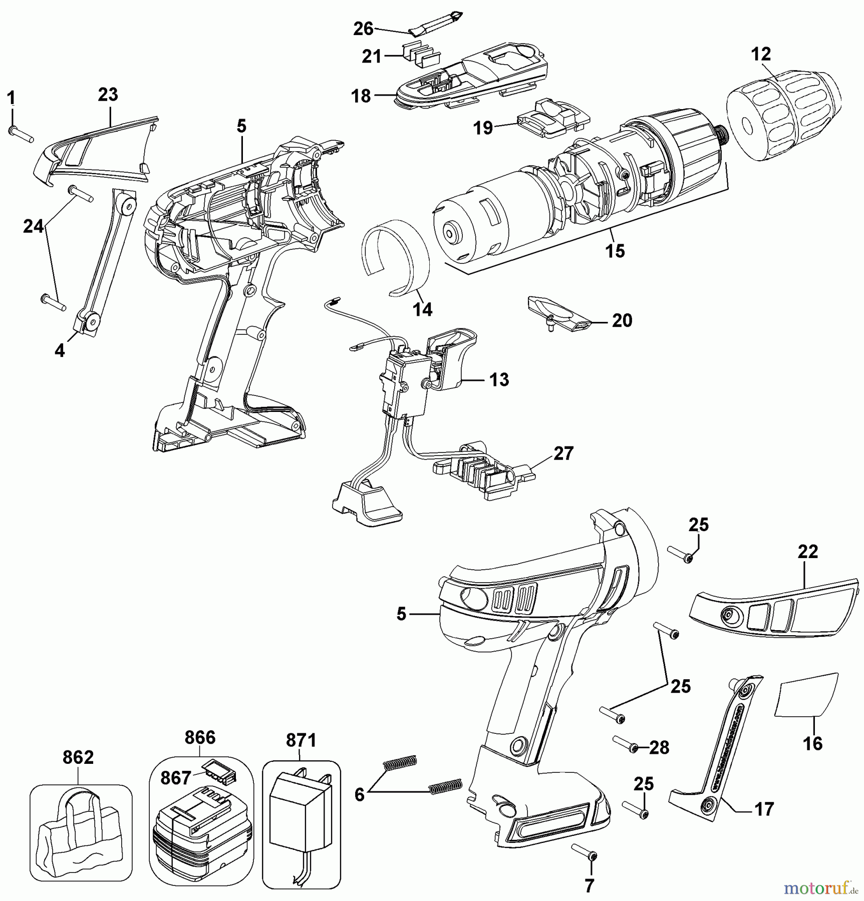 BLACK+DECKER Divers 18V DRILL DRIVER HP18VSB-2 Seite 1
