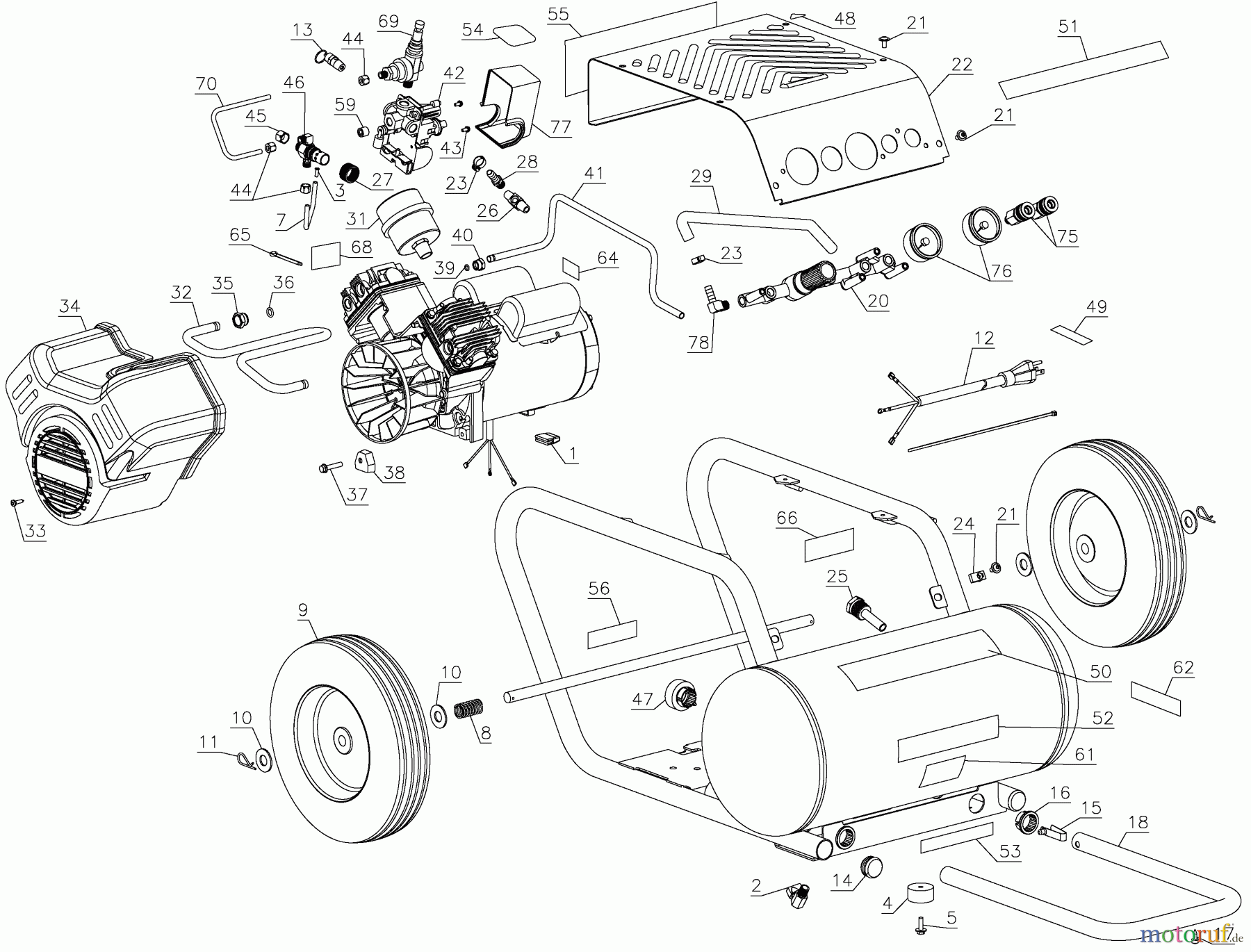  DEWALT SCHNURLOS-SONSTIGES 1.5HP COMPRESSOR D55371 Seite 1