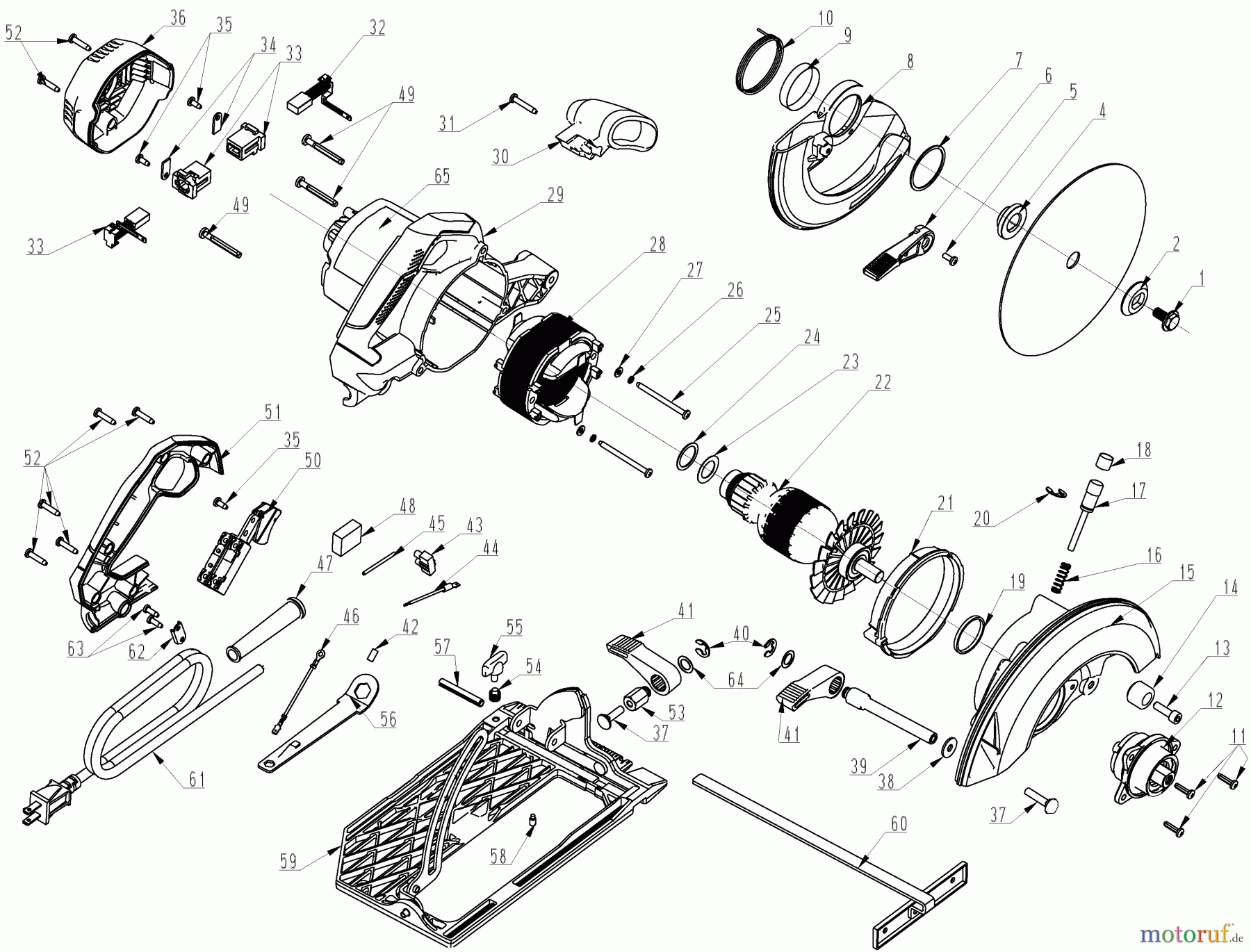 PORTER CABLE Divers 7-1/4 CIRC SAW PC15TCSM Seite 1
