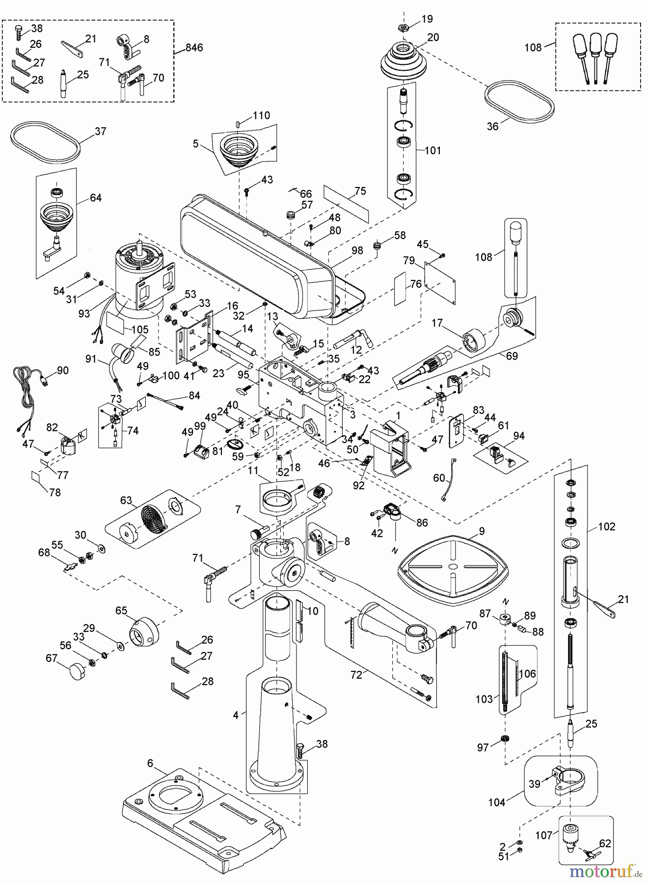  PORTER CABLE Divers BOHRPRESSE PCB660DP Seite 1