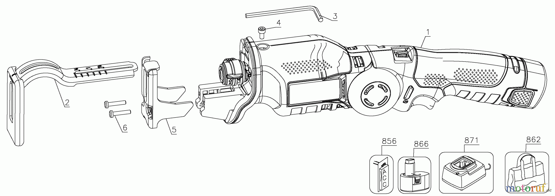 PORTER CABLE Divers PC 12V LITHIUM RECIP SAW PCL120CRC-2 Seite 1