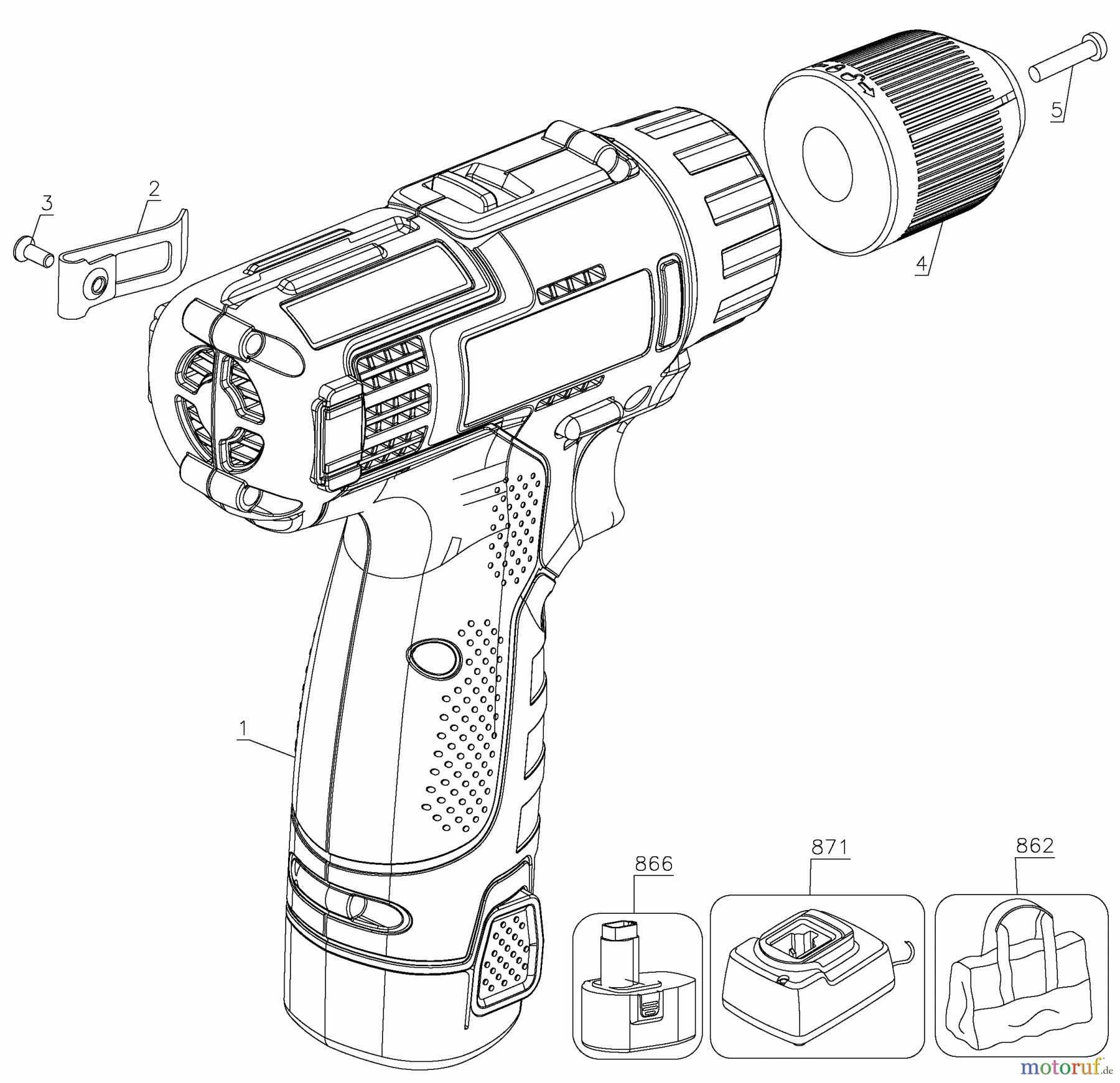 PORTER CABLE Divers PC 12V LITHIUM DRILL PCL120DDC-2 Seite 1