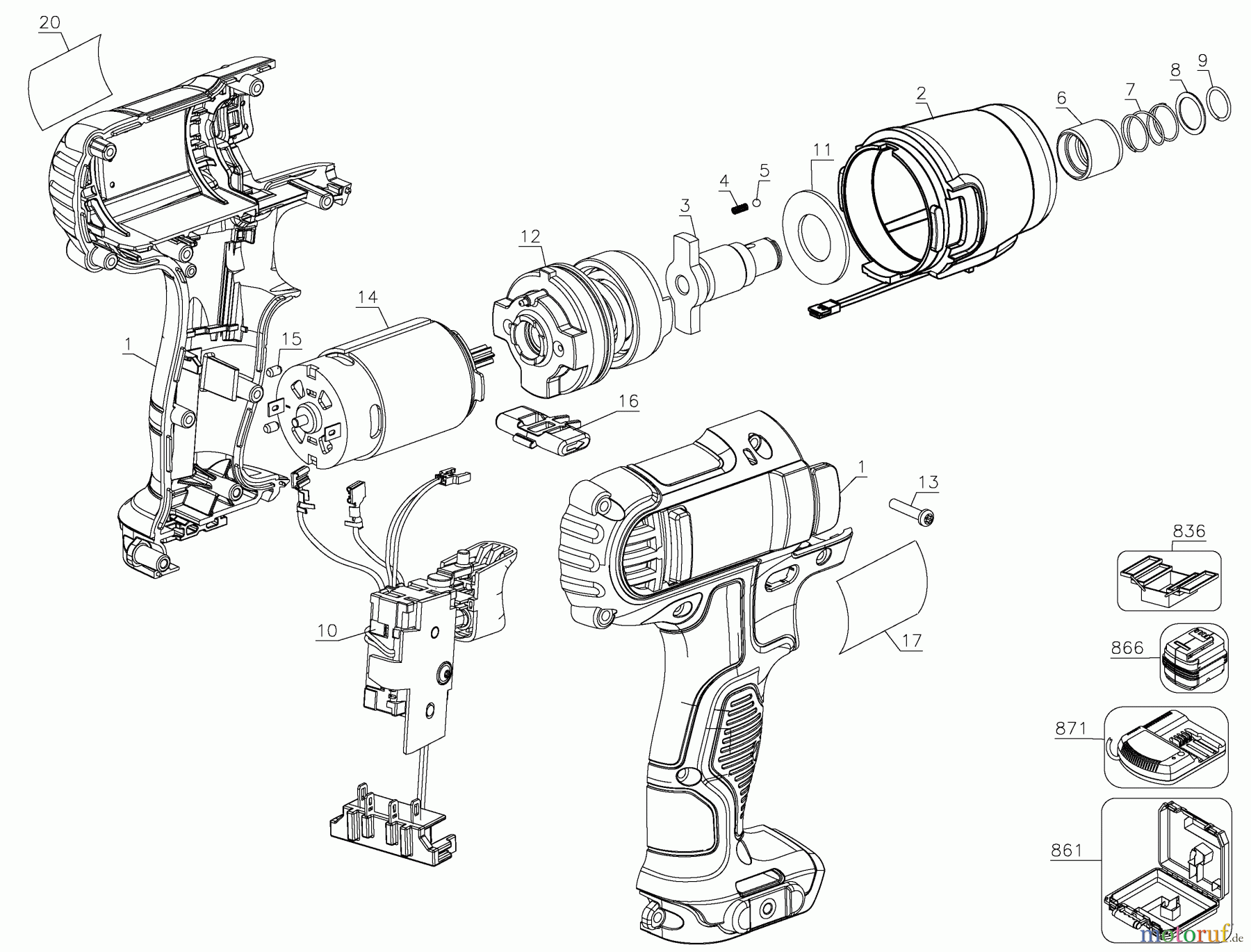 DEWALT SCHRAUBER Akku Schrauber SCHLAGSCHRAUBER DCF815S2 Seite 1