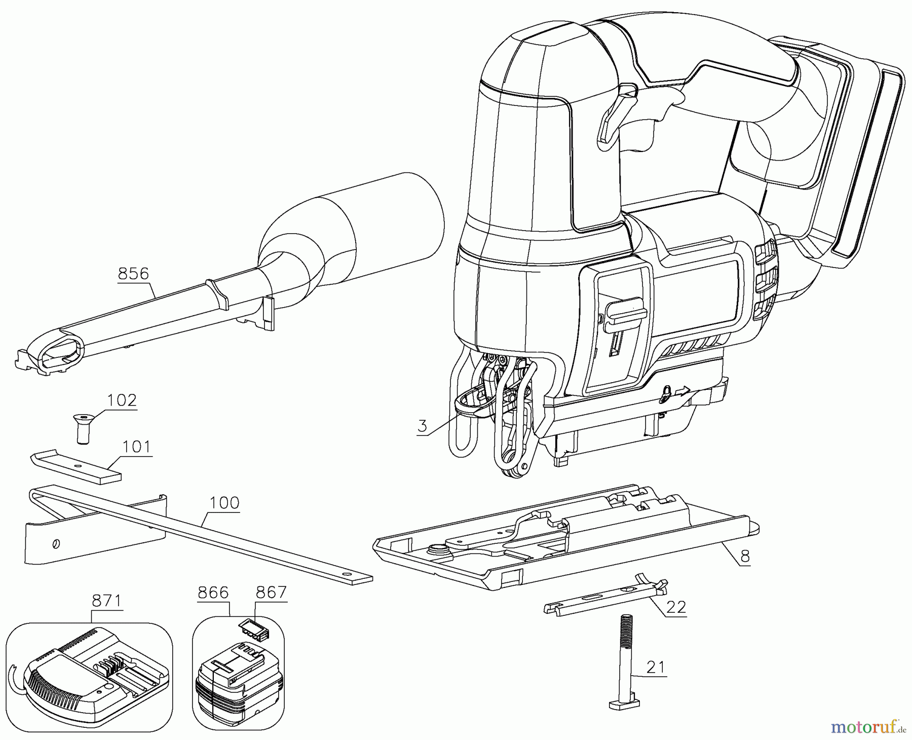 PORTER CABLE Divers PC 18V TRADESMAN JIG SAW- PC1800JS Seite 1