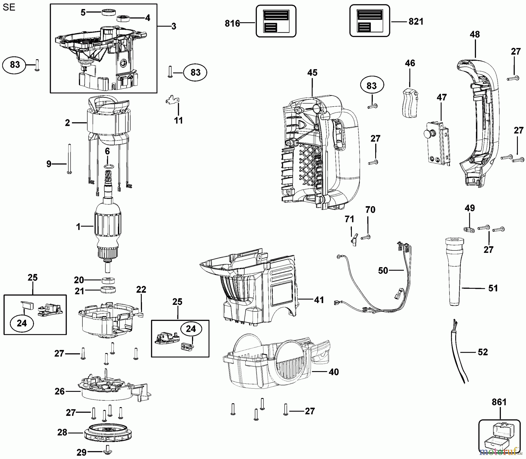 DEWALT Bohrhämmer Bohrhämmer SDS-MAX DREHHAMMER D25553K Seite 1