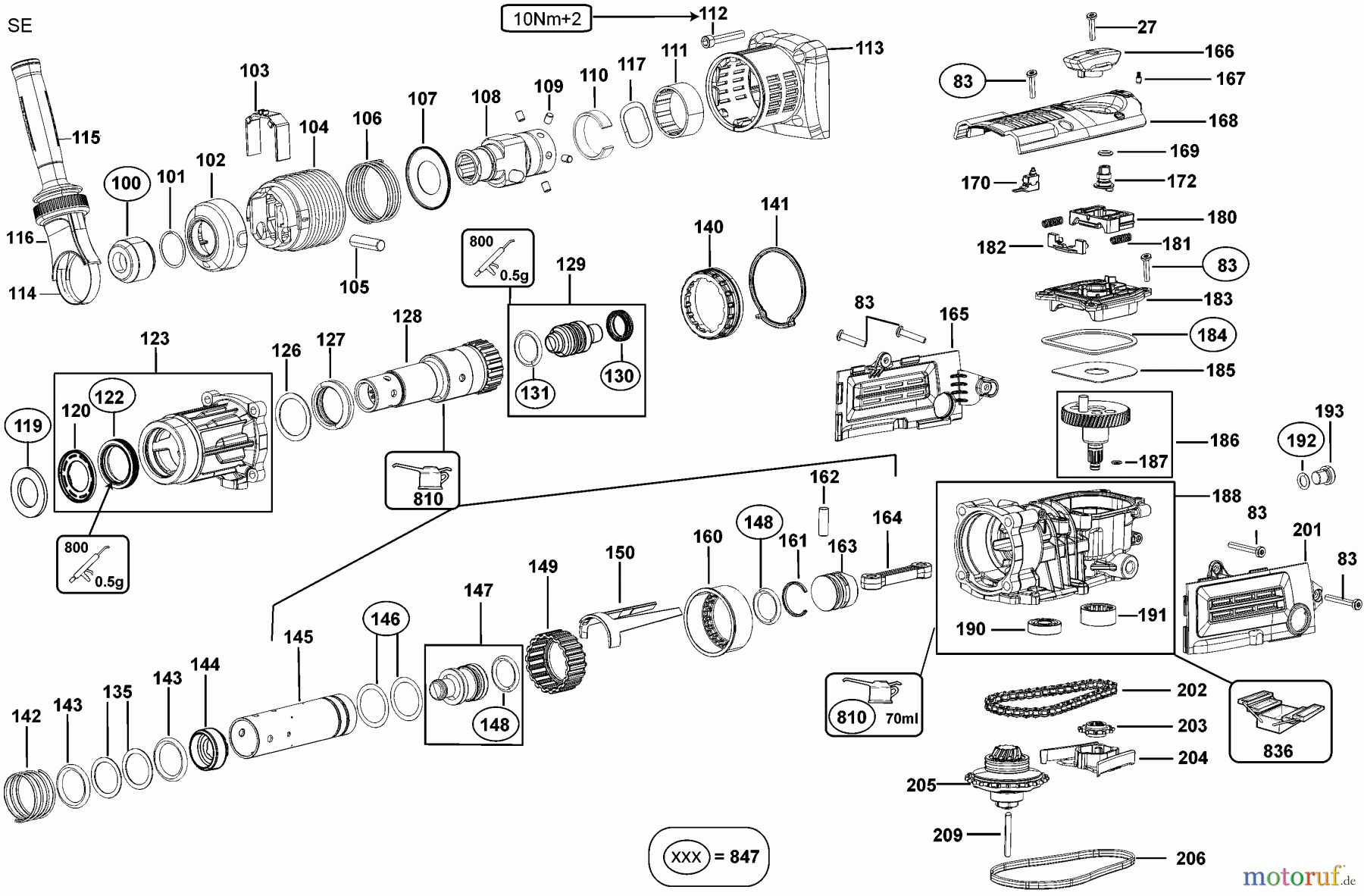 DEWALT Bohrhämmer Bohrhämmer SDS-MAX DREHHAMMER D25651K Seite 2