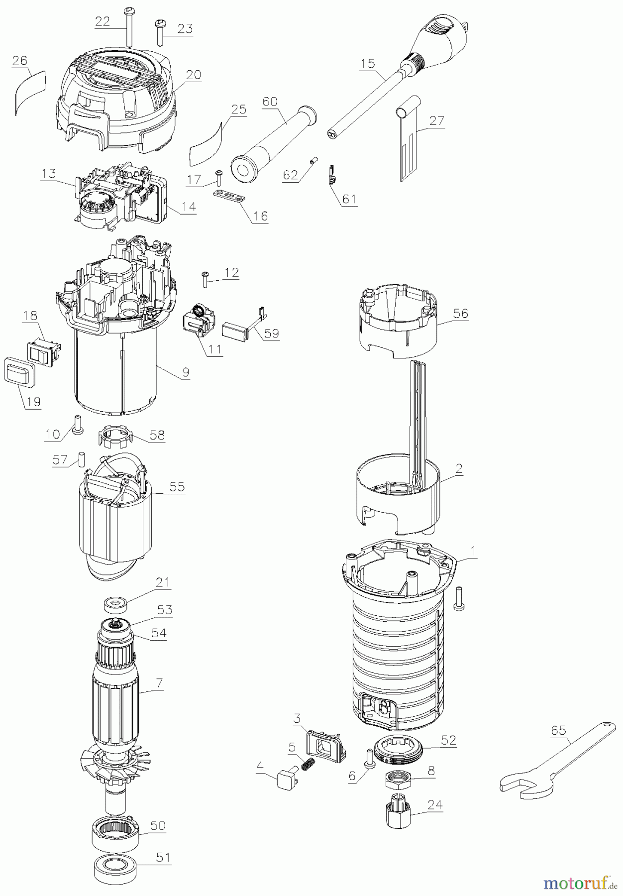  PORTER CABLE Divers 450 REPLACEMENT MOTOR 4512 Seite 1