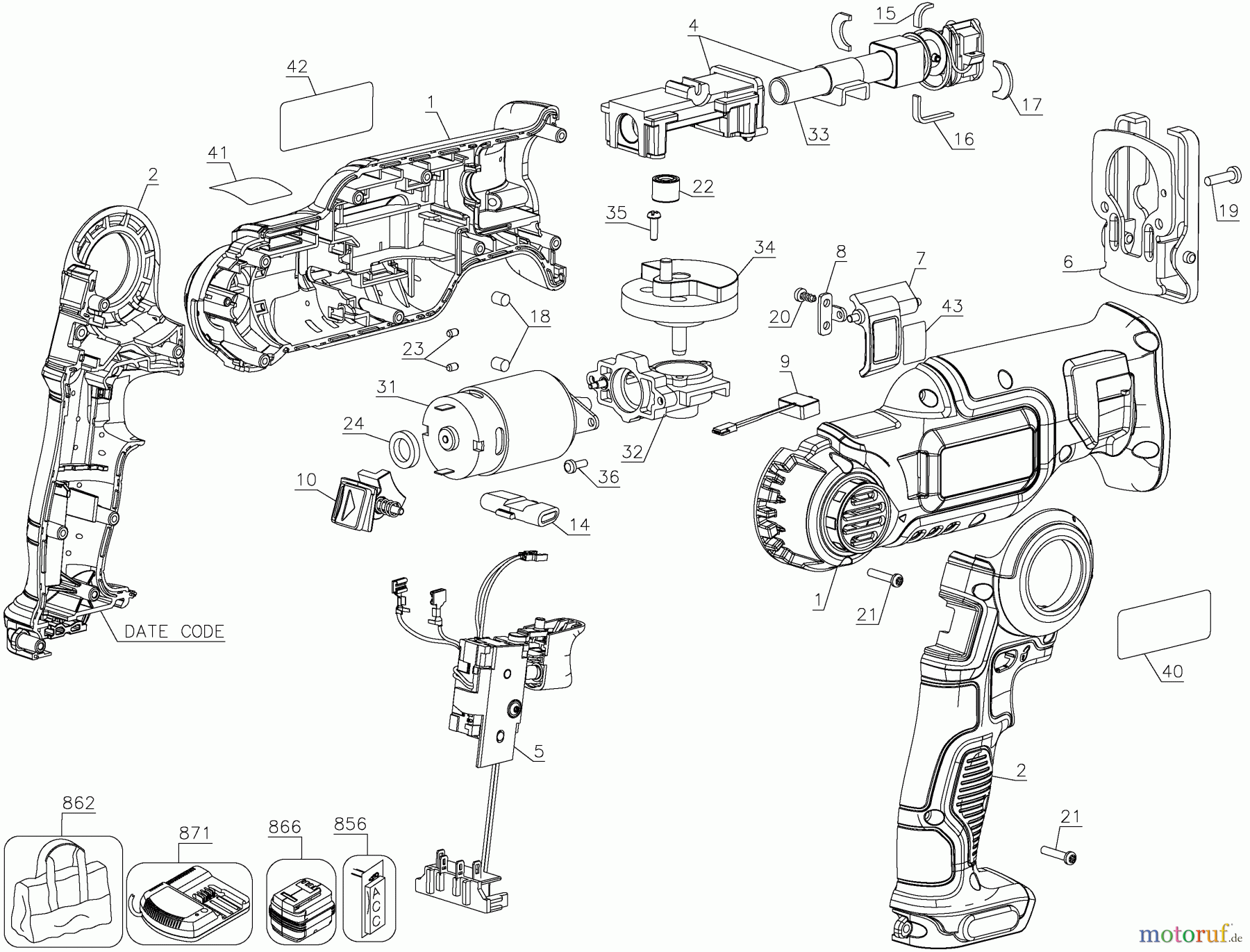 DEWALT Divers 12V RECIP SAW DCS310S2 Seite 1