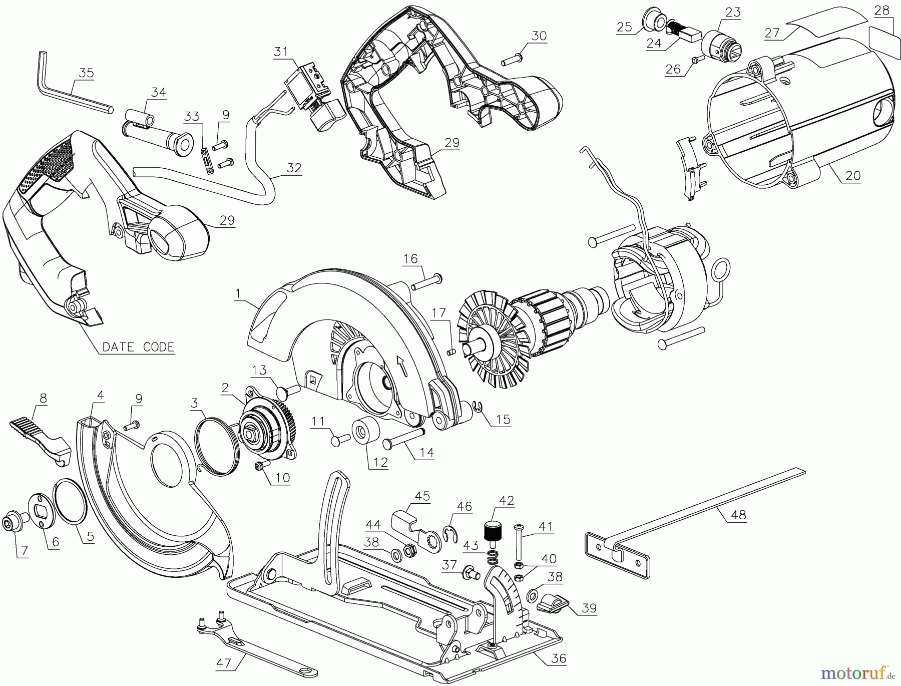 BLACK+DECKER Divers 7-1/4 CIRC SAW CS1014 Seite 1