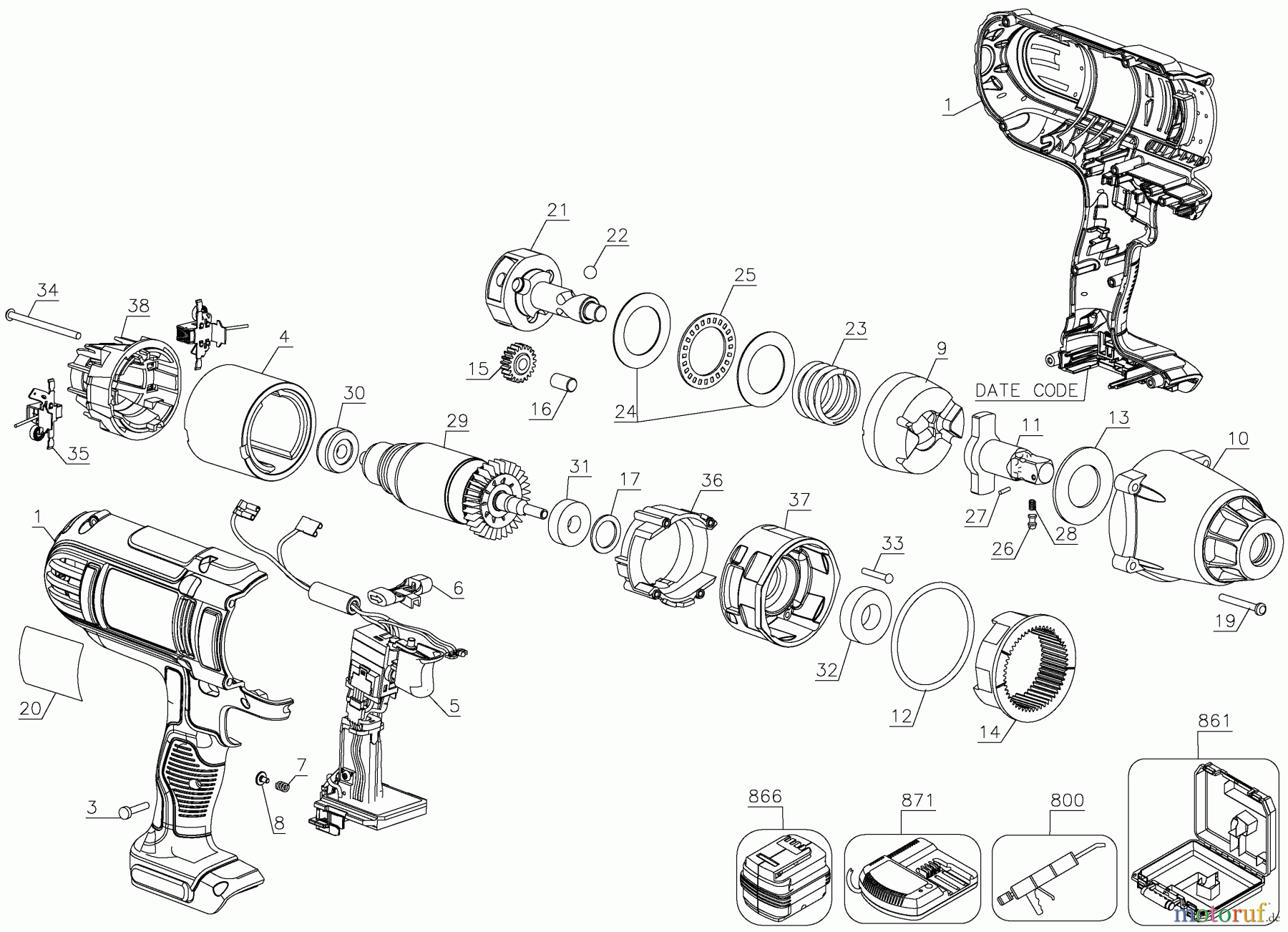  DEWALT HANDWERKZEUGE Ratschen AKKU DREHMOMENTSCHLÜSSEL DCF889N Seite 1
