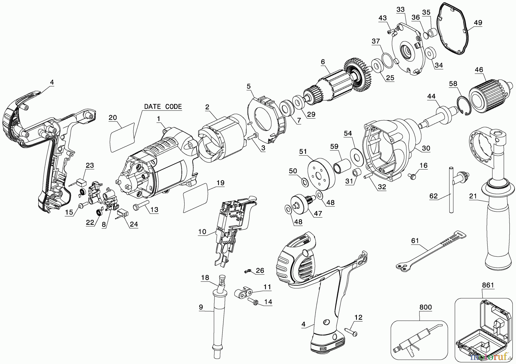 DEWALT Divers 1/2 DRILL DWD216G Seite 1