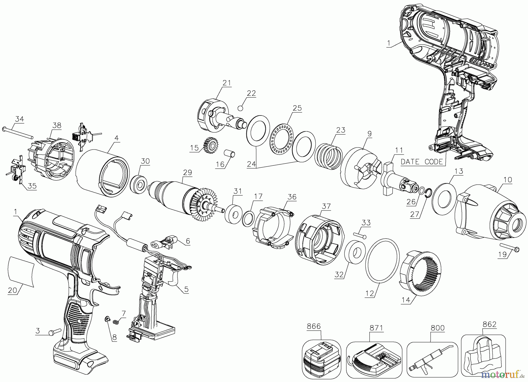  DEWALT Divers 20V MAX 1/2 WRENCH DCF889HL2 Seite 1