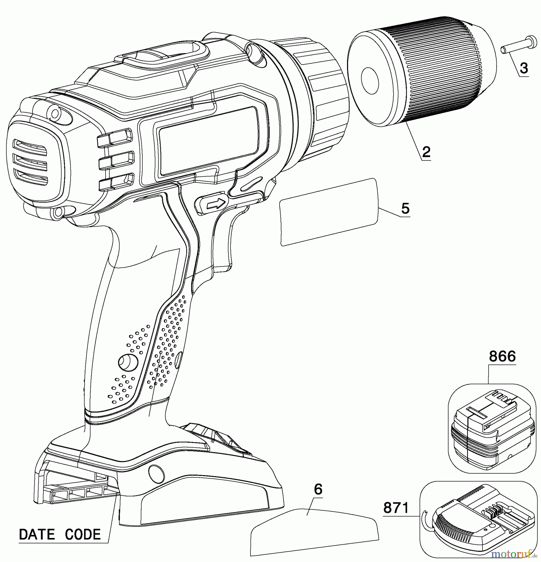 PORTER CABLE Divers 18V NICD DRILL/DRIVER VI PC1801D Seite 1