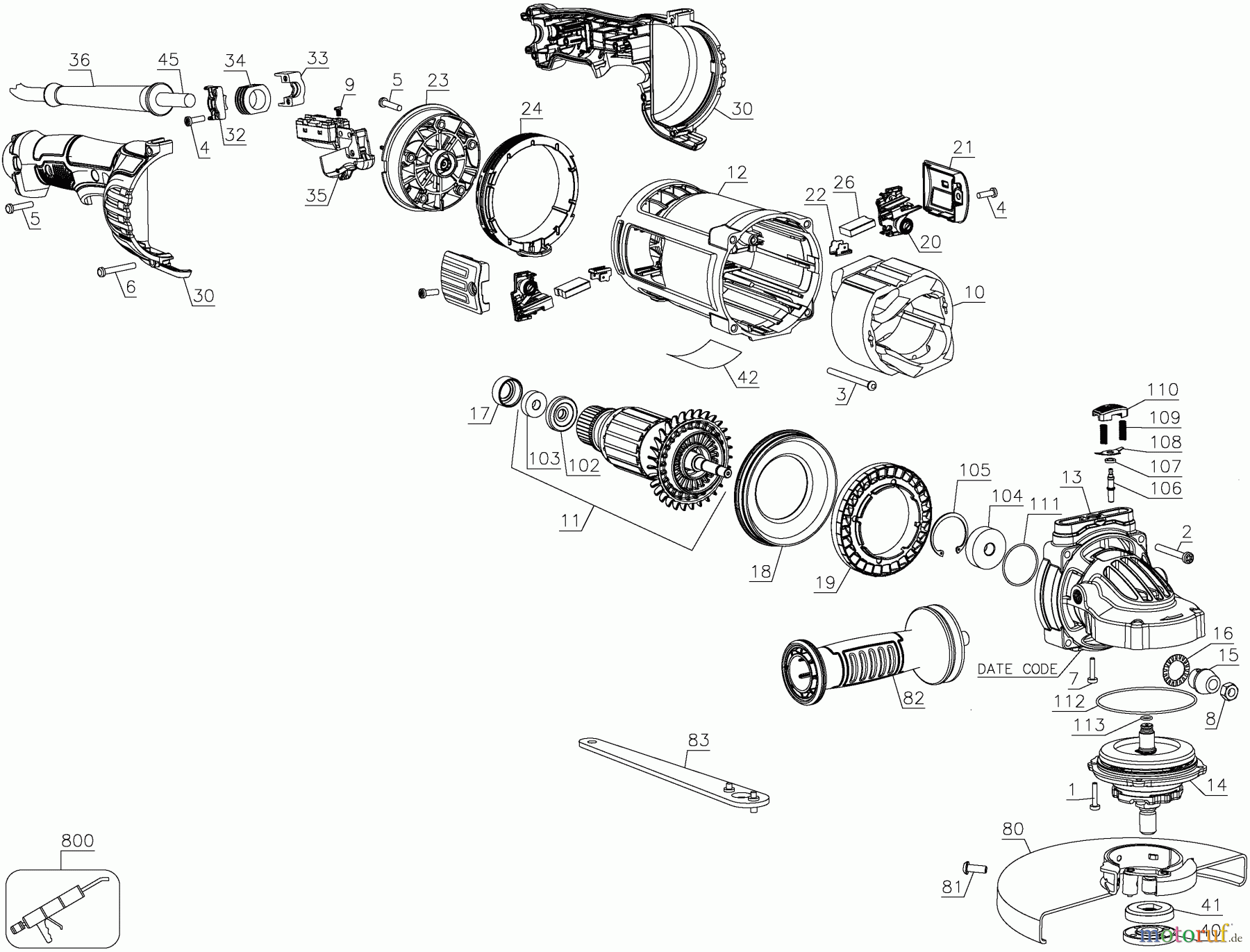  DEWALT METALLBEARBEITUNG WINKELSCHLEIFER 230MM WINKELSCHLEIFER DWE4559 Seite 1