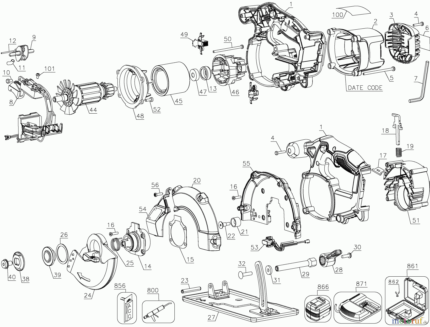  DEWALT METALLBEARBEITUNG SÄGEN 18V METAL CUTTER (Bare) w DCS373KN Seite 1
