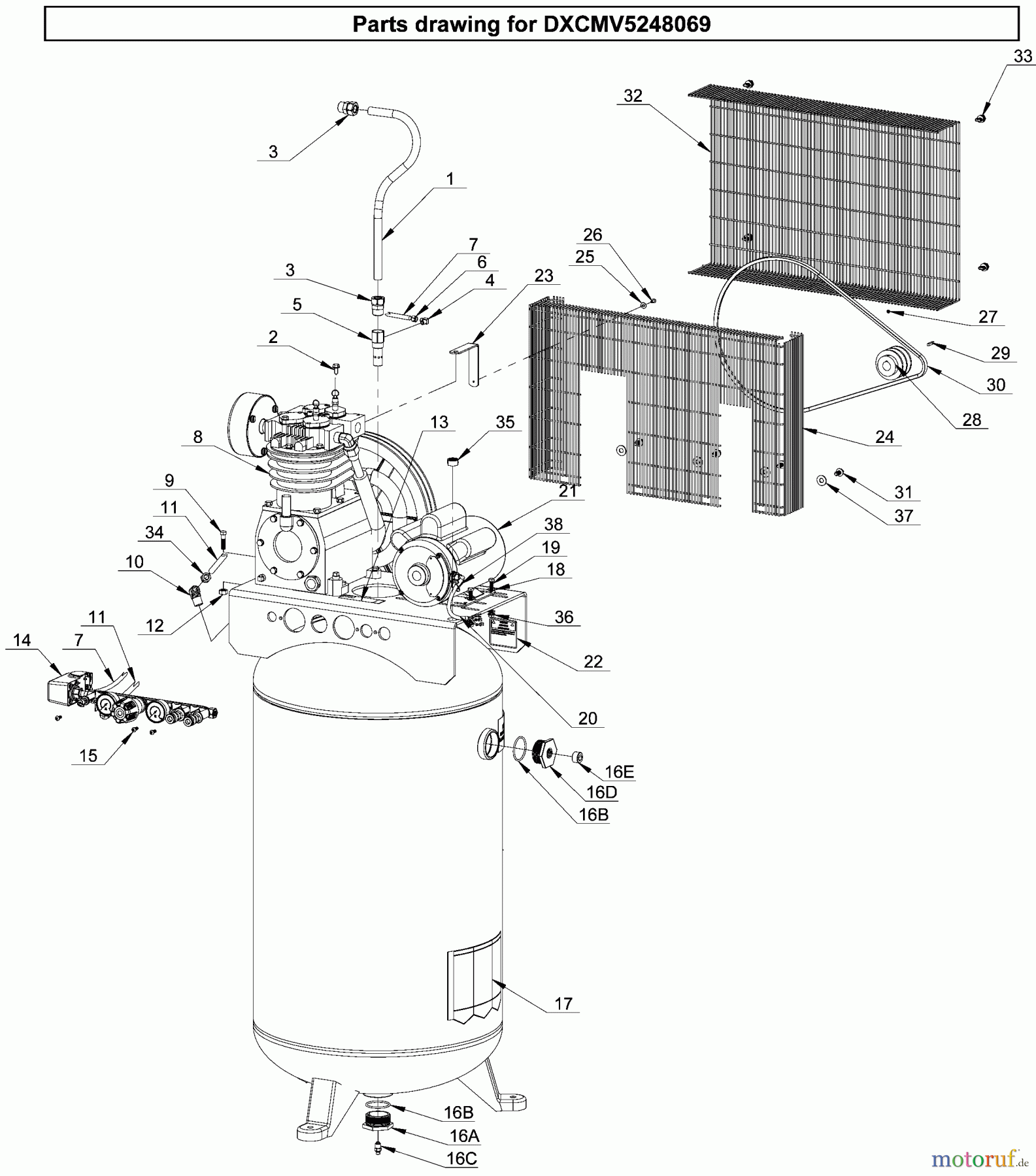  DEWALT Divers AIR COMPR - 80G 2STG DXCMV5248069 Seite 1