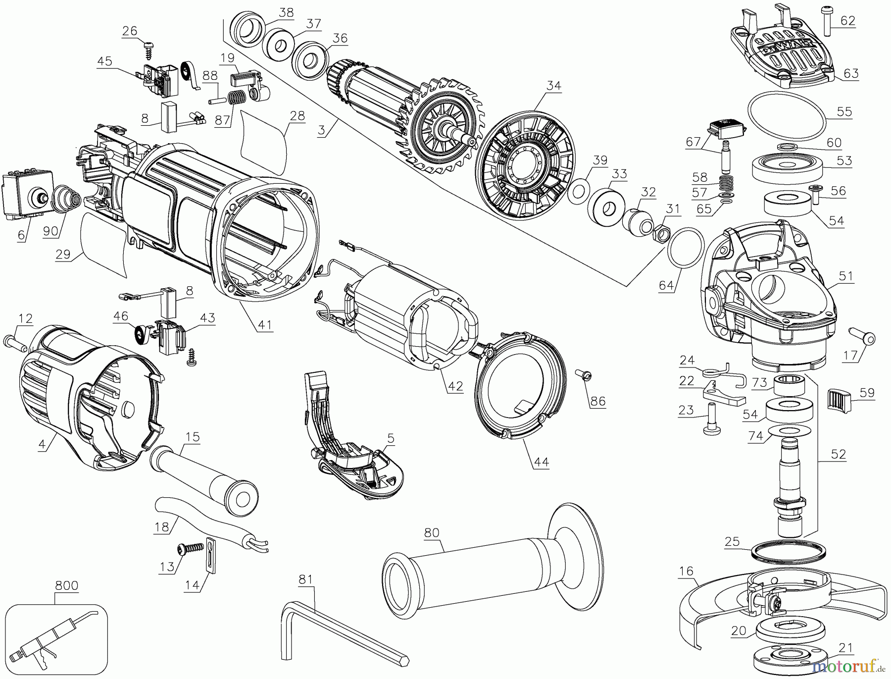  DEWALT METALLBEARBEITUNG WINKELSCHLEIFER 100-125MM KLEINER WINKELSCHLEIFER DWE4120 Seite 1