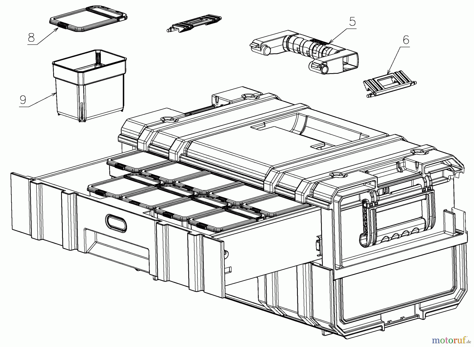  DEWALT Divers DS250 DRAWER UNIT DWST08225 Seite 1