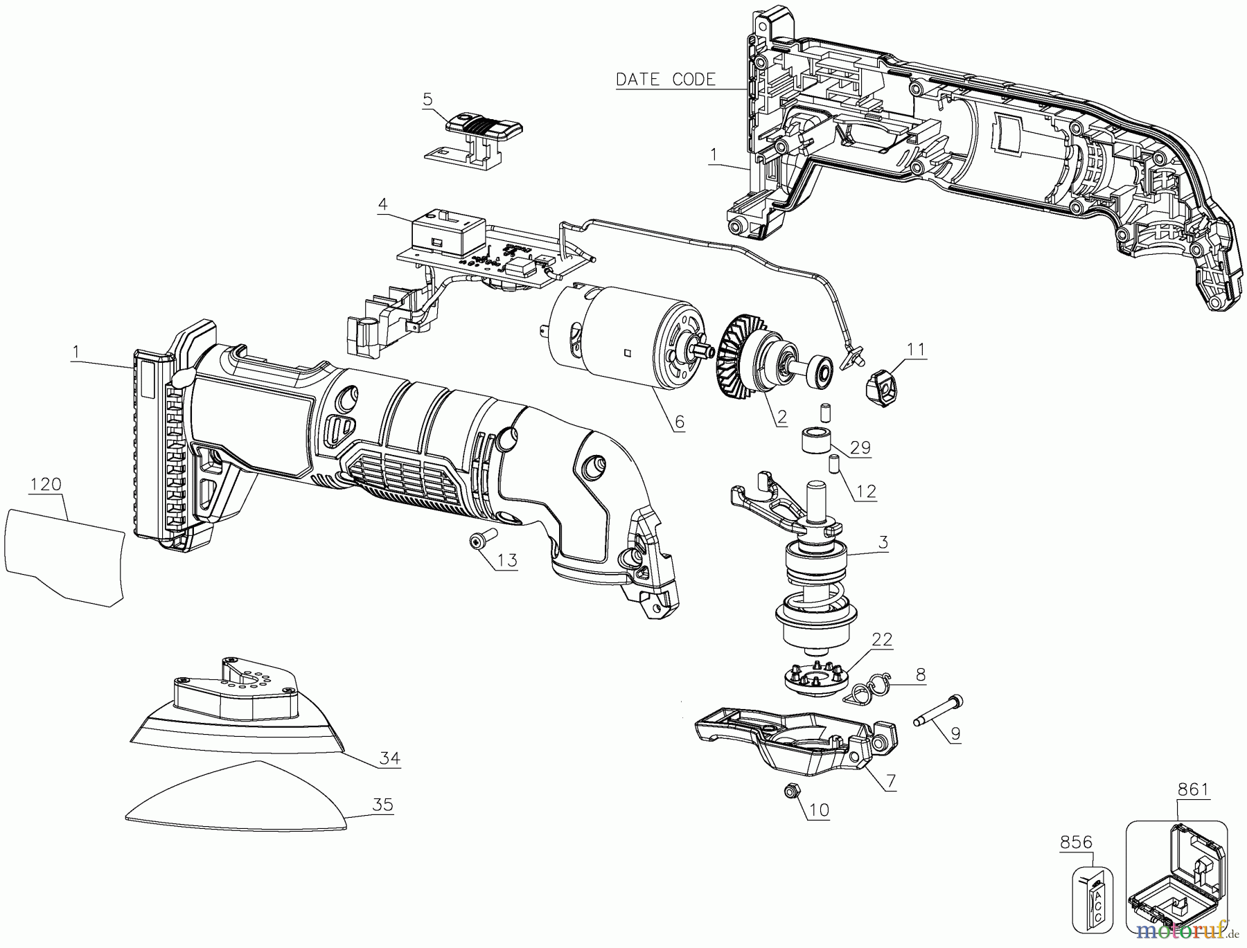 PORTER CABLE CORDED SANDERS/GRINDERS 19203 PCC710B Seite 1