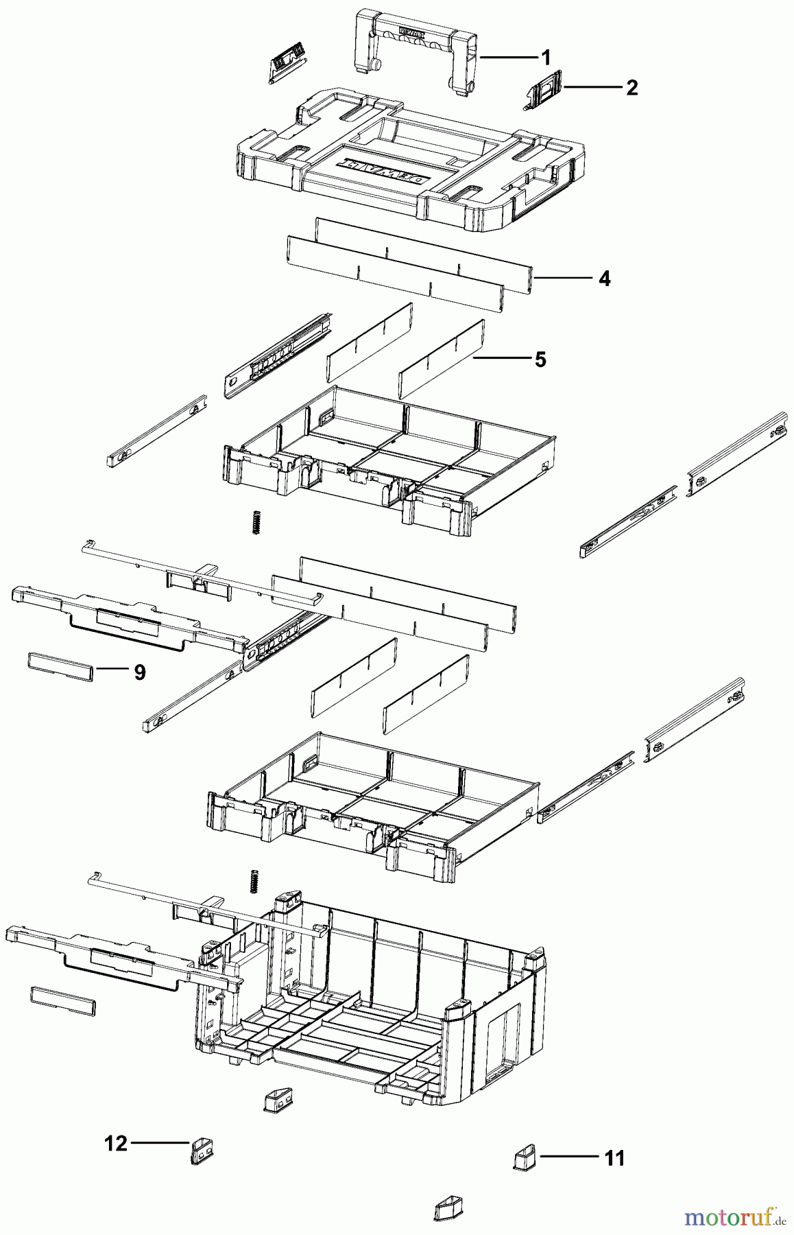 DEWALT Divers TSTAK 2 DRAWER UNIT DWST17804 Seite 1