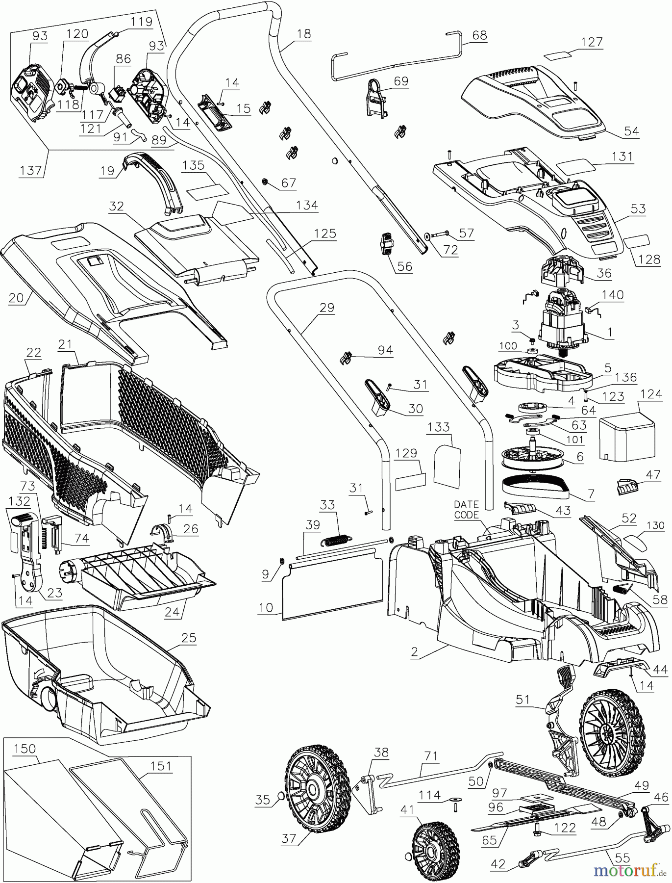 BLACK+DECKER Divers LAWNMOWER EM1500 Seite 1