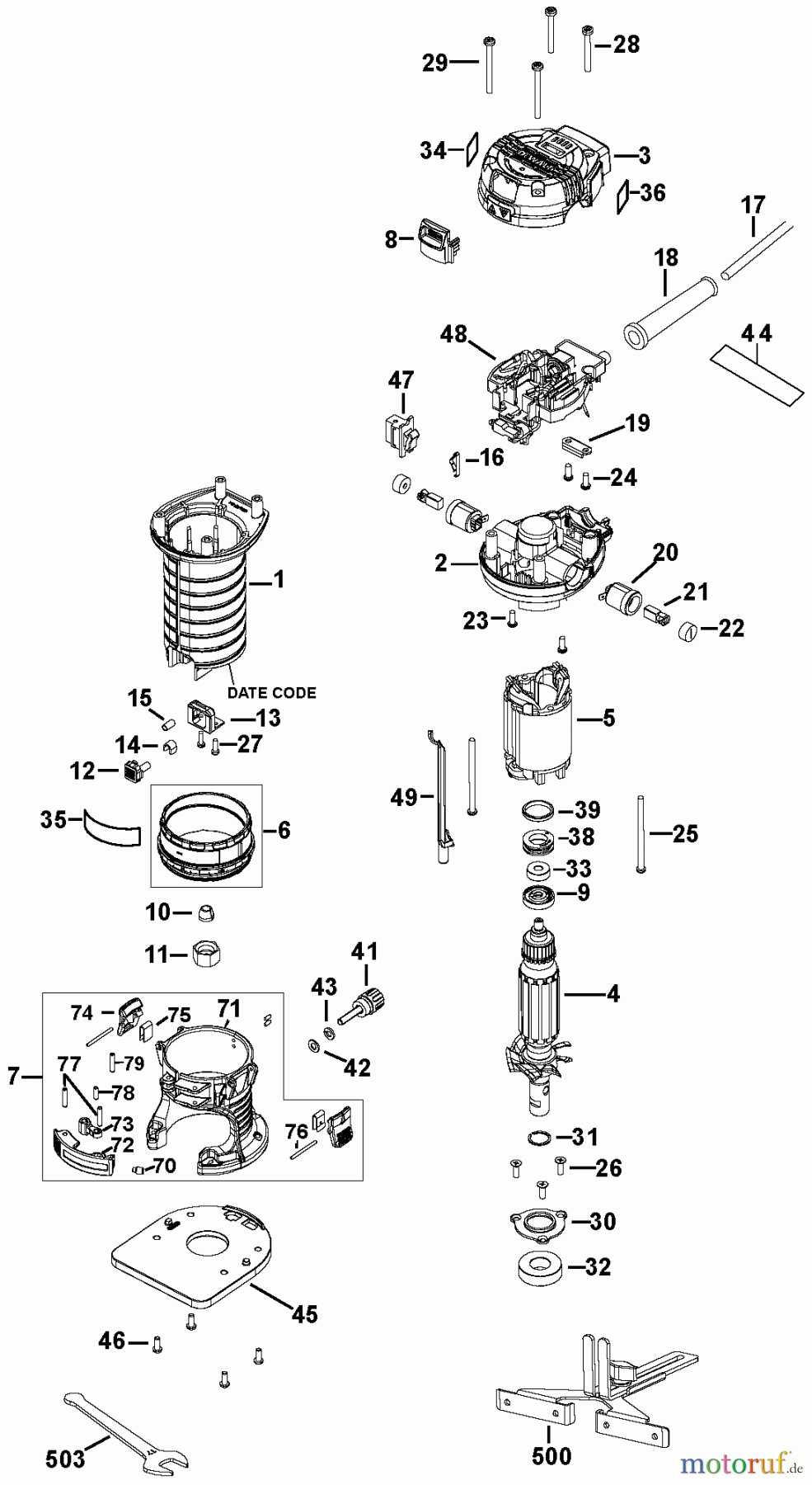 PORTER CABLE CORDED ROUTERS LAMELLENTRIMMER PCE6430 Seite 1