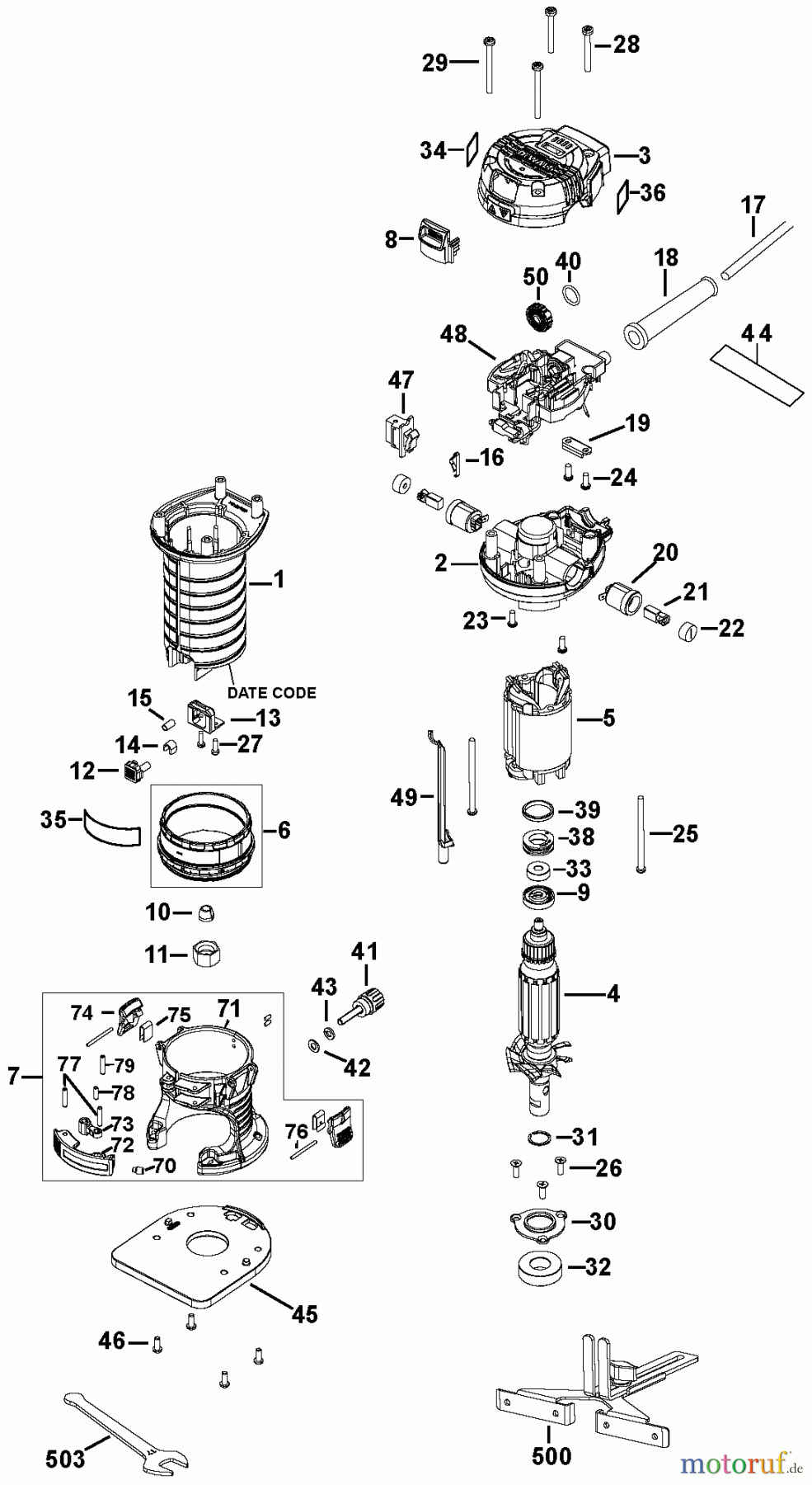 PORTER CABLE CORDED ROUTERS LAMELLENTRIMMER PCE6435 Seite 1