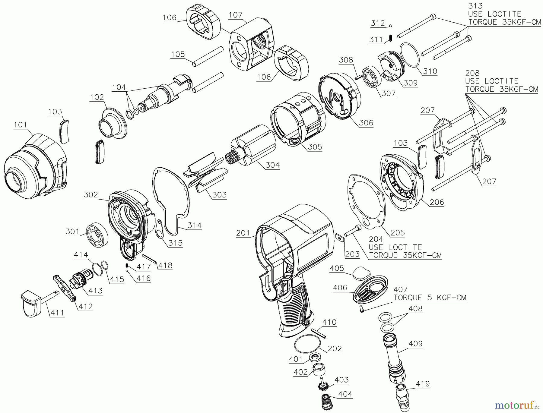 DEWALT Luft SCHRAUBENSCHLÜSSEL/KNARREN 1/2 SCHLAGSCHRAUBER DWMT70773L Seite 1