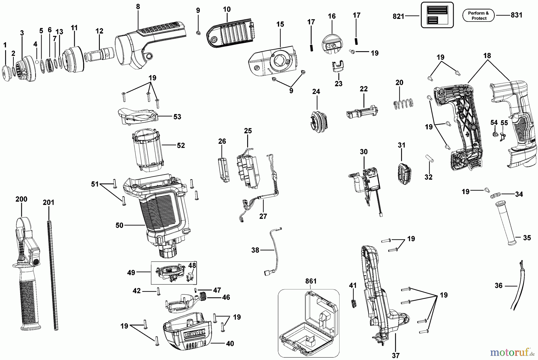  DEWALT Bohrhämmer Bohrhämmer SDS-PLUS BOHRHAMMER D25416K Seite 1