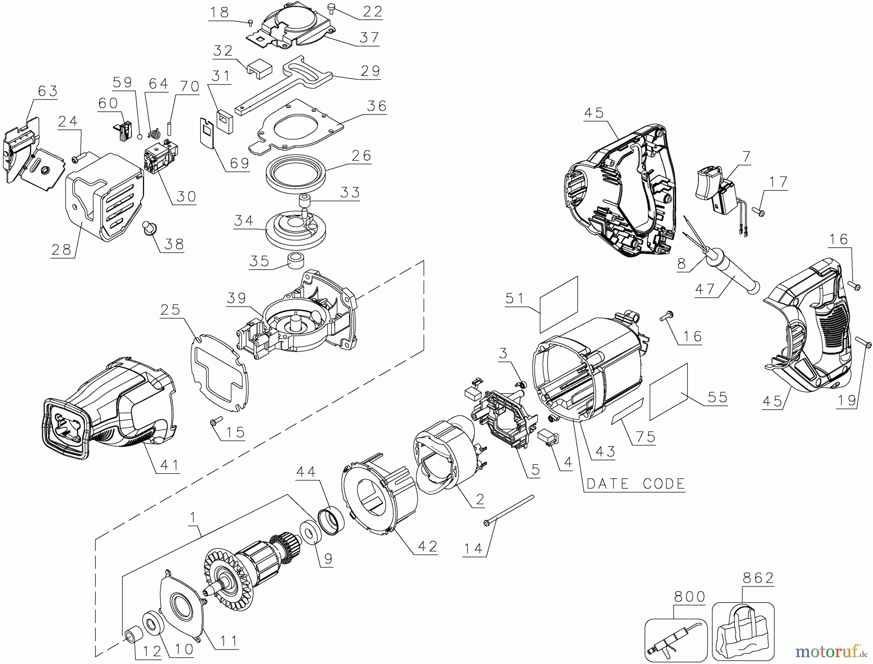 DEWALT HOLZARBEITEN SCHNEIDESÄGEN 12 AMP RECIPROC SAW DWE305K Seite 1