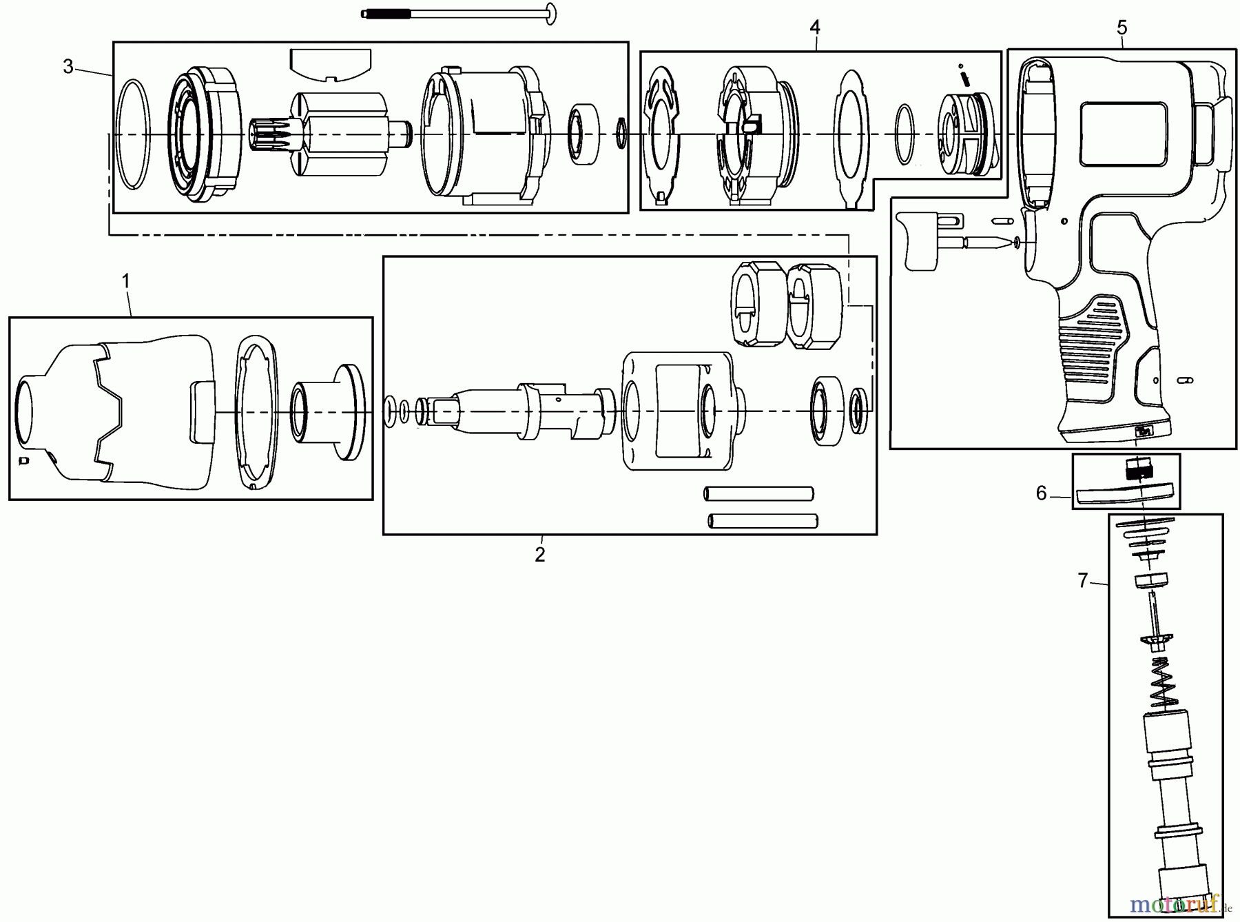 DEWALT Luft SCHRAUBENSCHLÜSSEL/KNARREN 1/2 SCHLAGSCHRAUBER DWMT70774 Seite 1