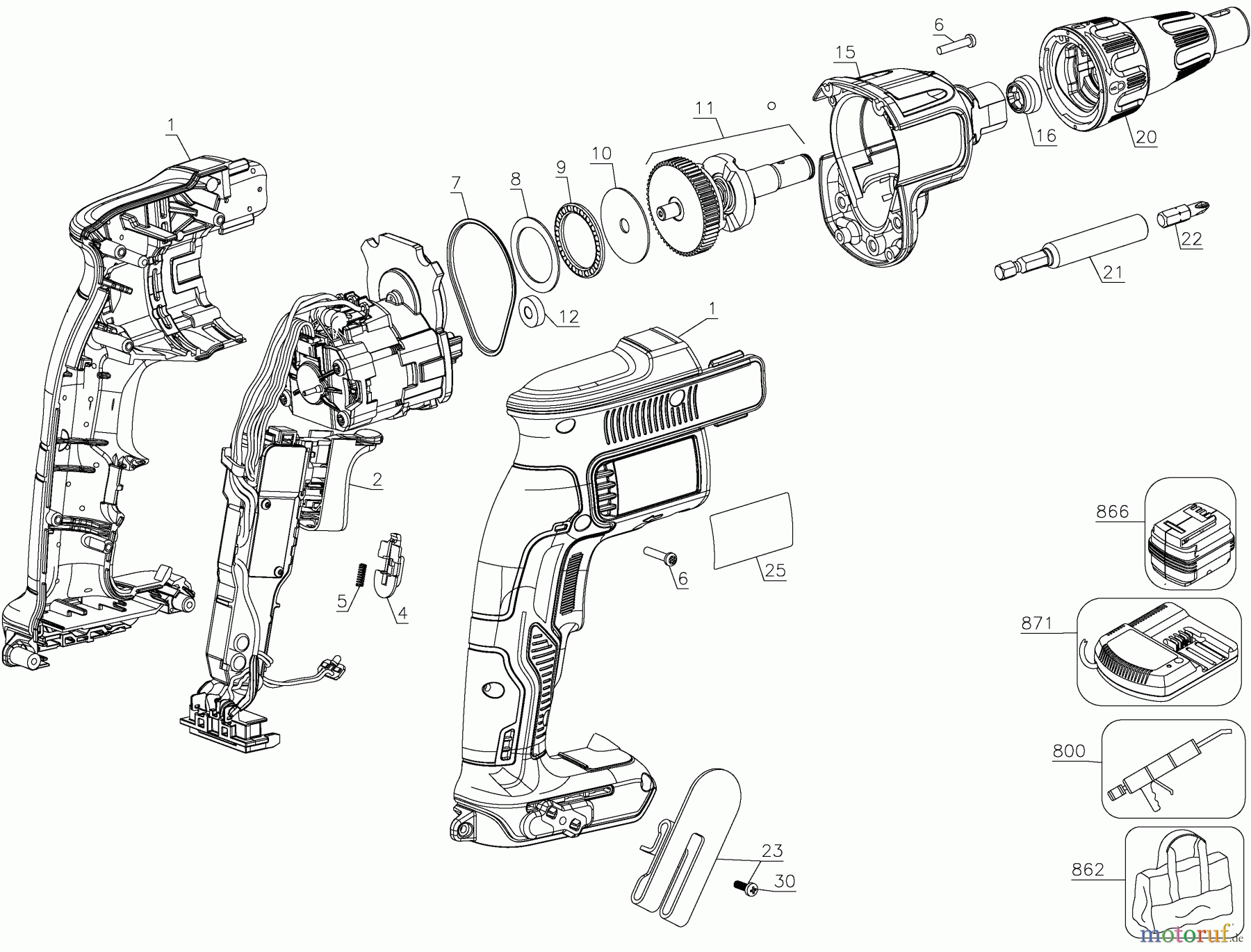  DEWALT AKKUBOHRER DRILLS, 20V AKKU SCHRAUBER DCF620BR Seite 1