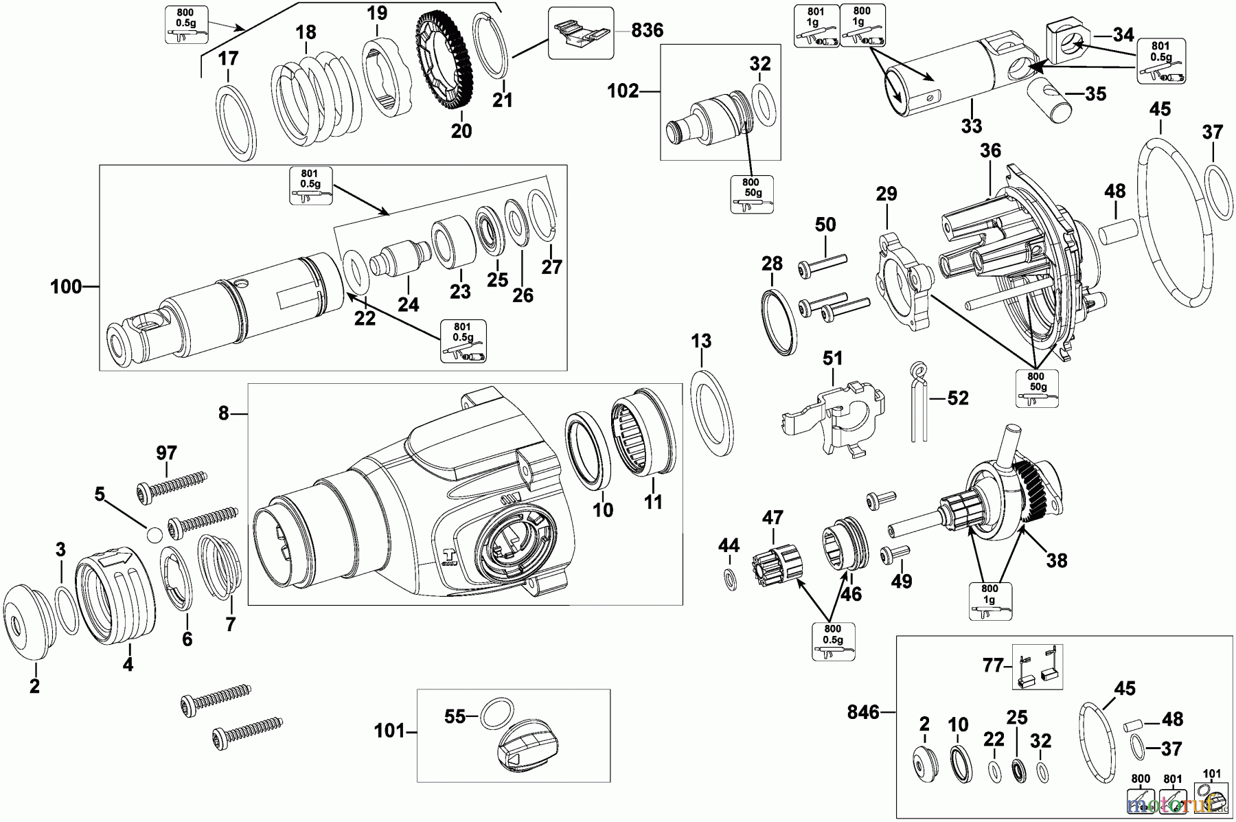 DEWALT Bohrhämmer Bohrhämmer SDS-PLUS DREHHAMMER D25260K Seite 1