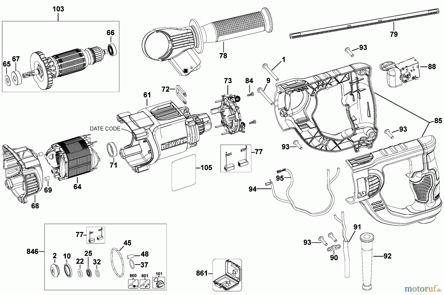 DEWALT Bohrhämmer Bohrhämmer SDS-PLUS DREHHAMMER D25260K Seite 2