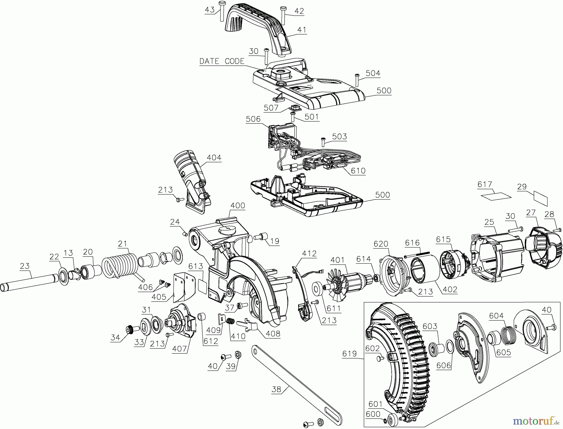 DEWALT HOLZARBEITEN  Gehrungssägen 18V MITER SAW - BARE DCS361N Seite 1