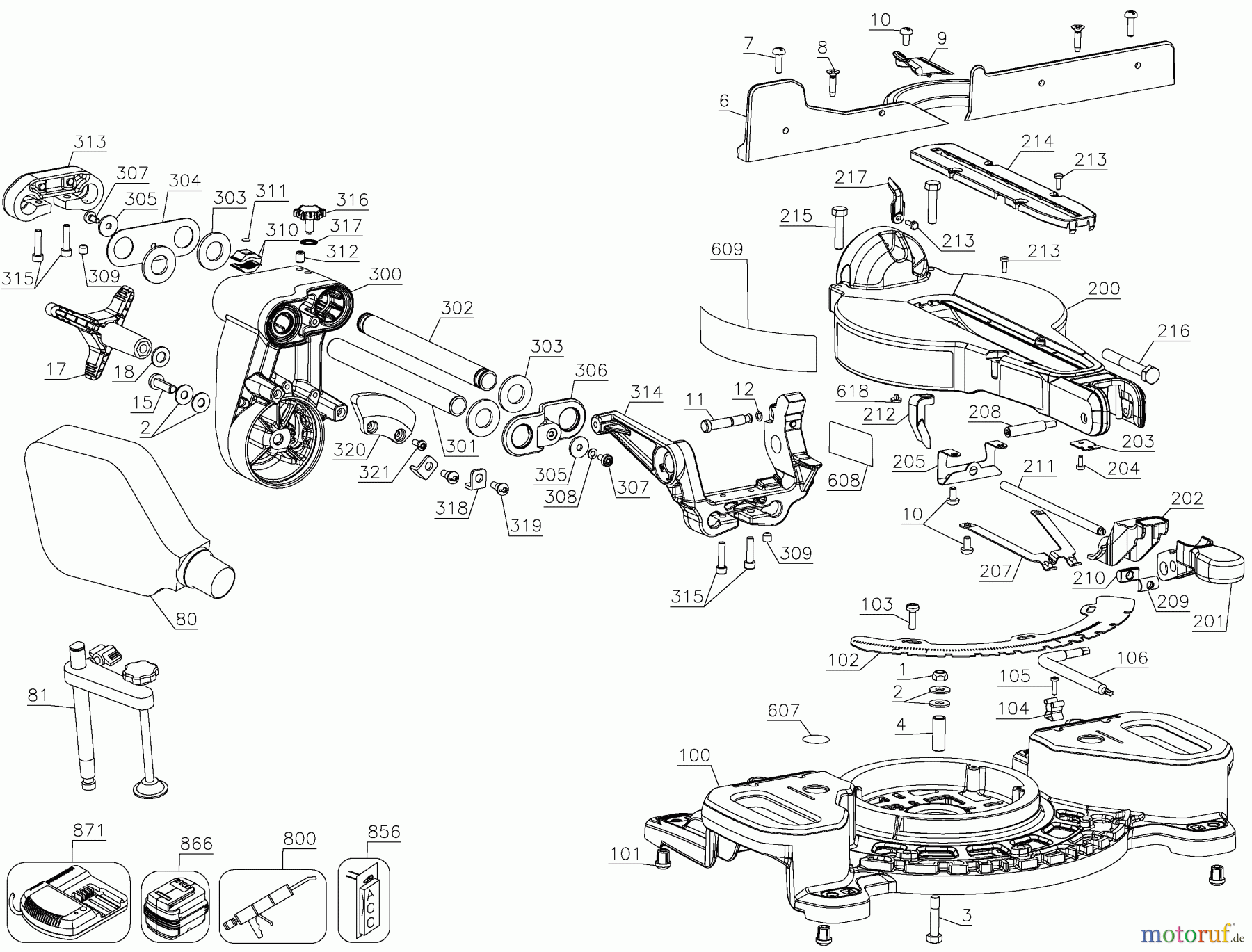 DEWALT HOLZARBEITEN  Gehrungssägen 18V MITER SAW - BARE DCS361N Seite 2