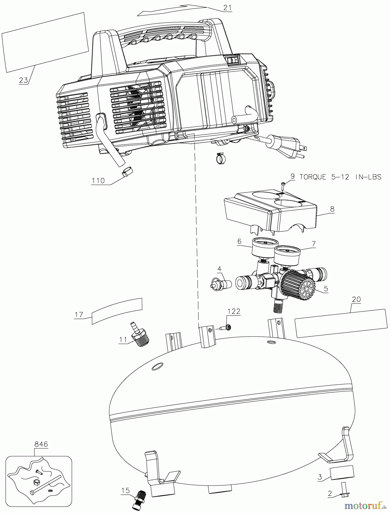 BOSTITCH COMPRESSORS COMP 6.0G 150PSI UMC BTFP02012 Seite 1