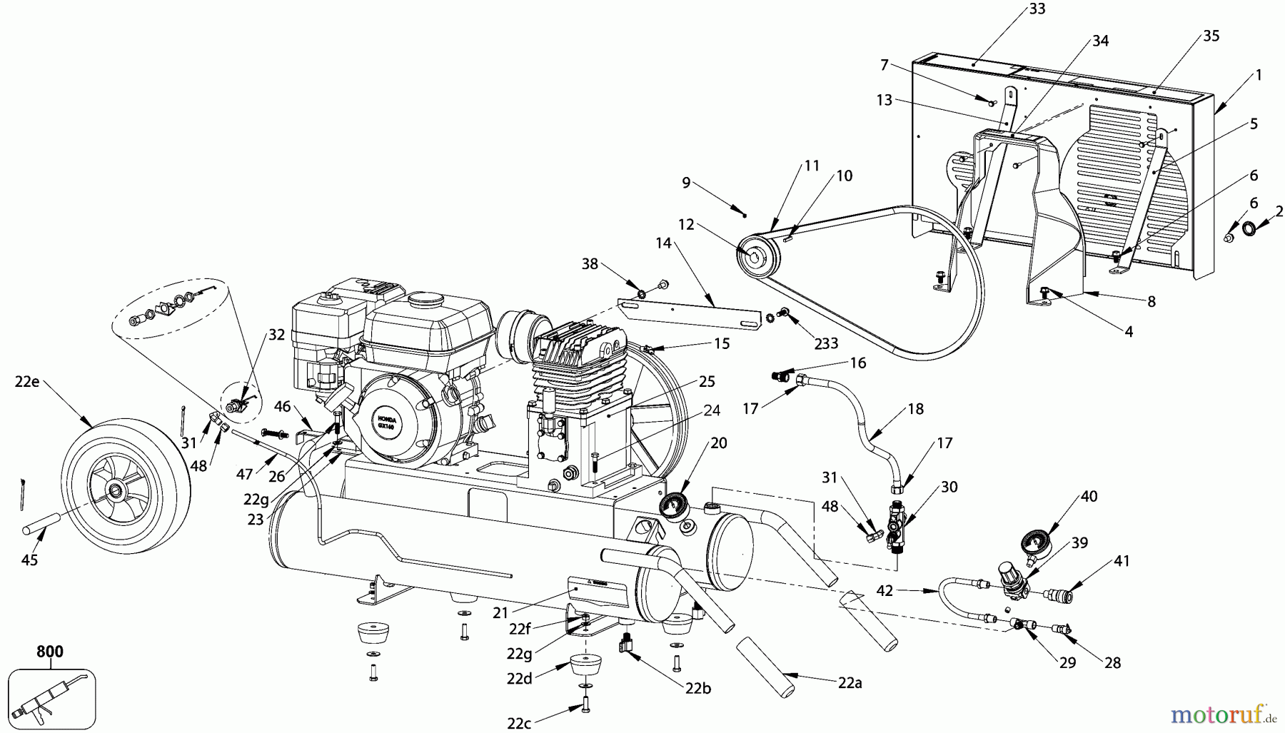  PORTER CABLE Divers GAS WHEELED PORTABLE COMP DXCMTB5590856 Seite 1