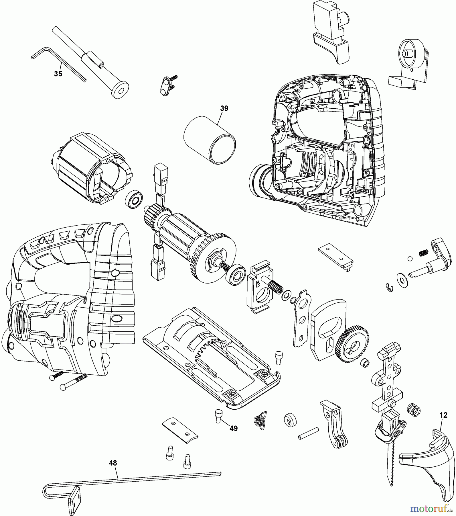  BLACK+DECKER INNENAUSSTATTUNG SÄGE 4AMP JIG SAW BDEJS4C Seite 1