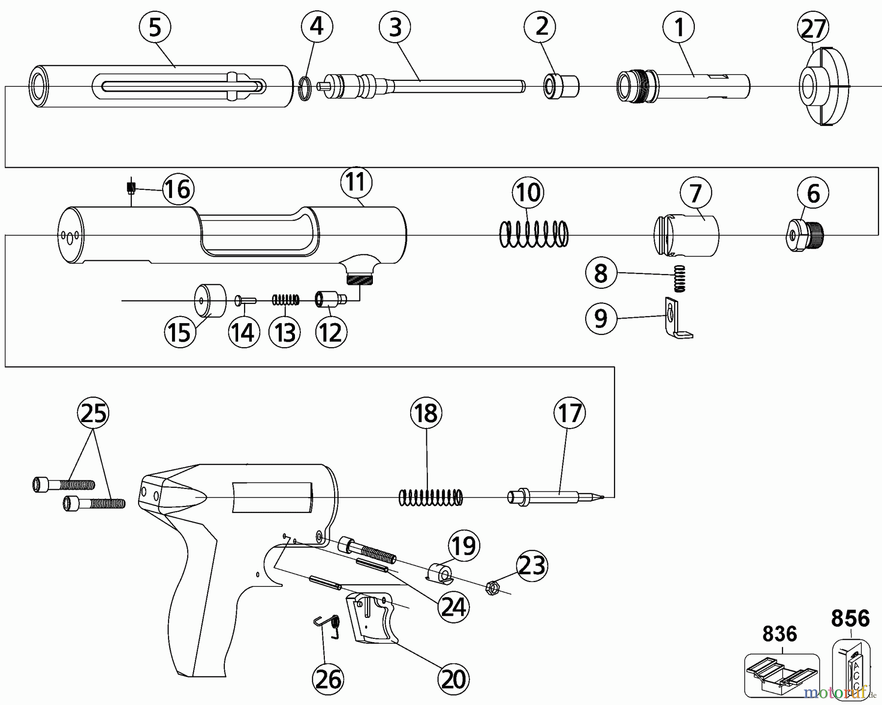DEWALT BEFESTIGUNG PULVER AKTIVIERT P2201 TRIGGER TOOL DDF211022P Seite 1